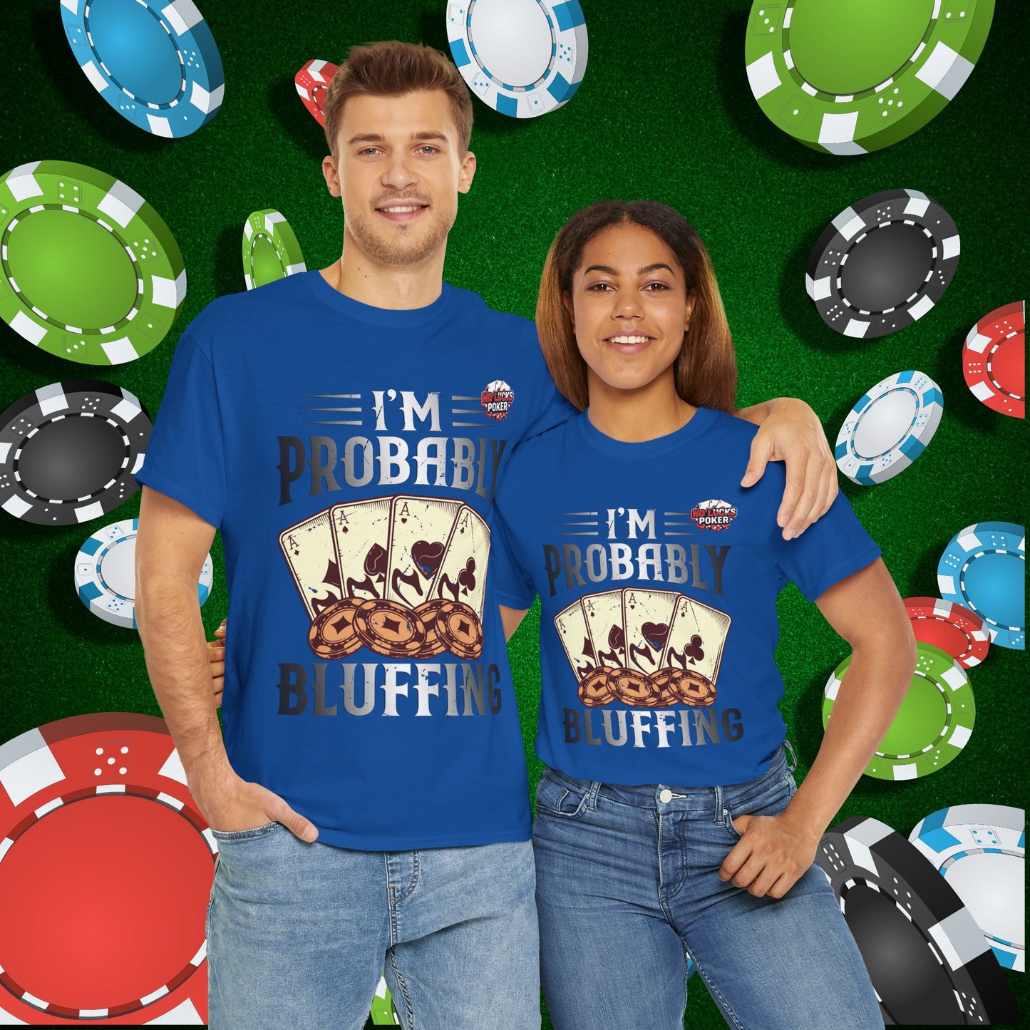 I'm Probably Bluffing Unisex Heavy Cotton Tee