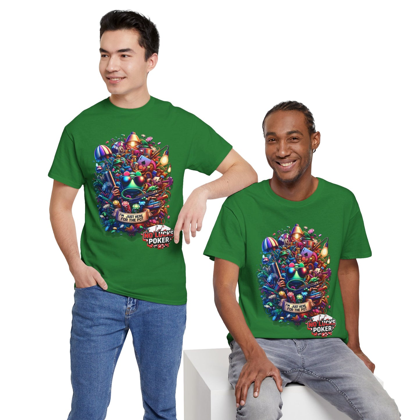 I'm Just here for the Pot unisex heavy cotton tee Poker Apparel
