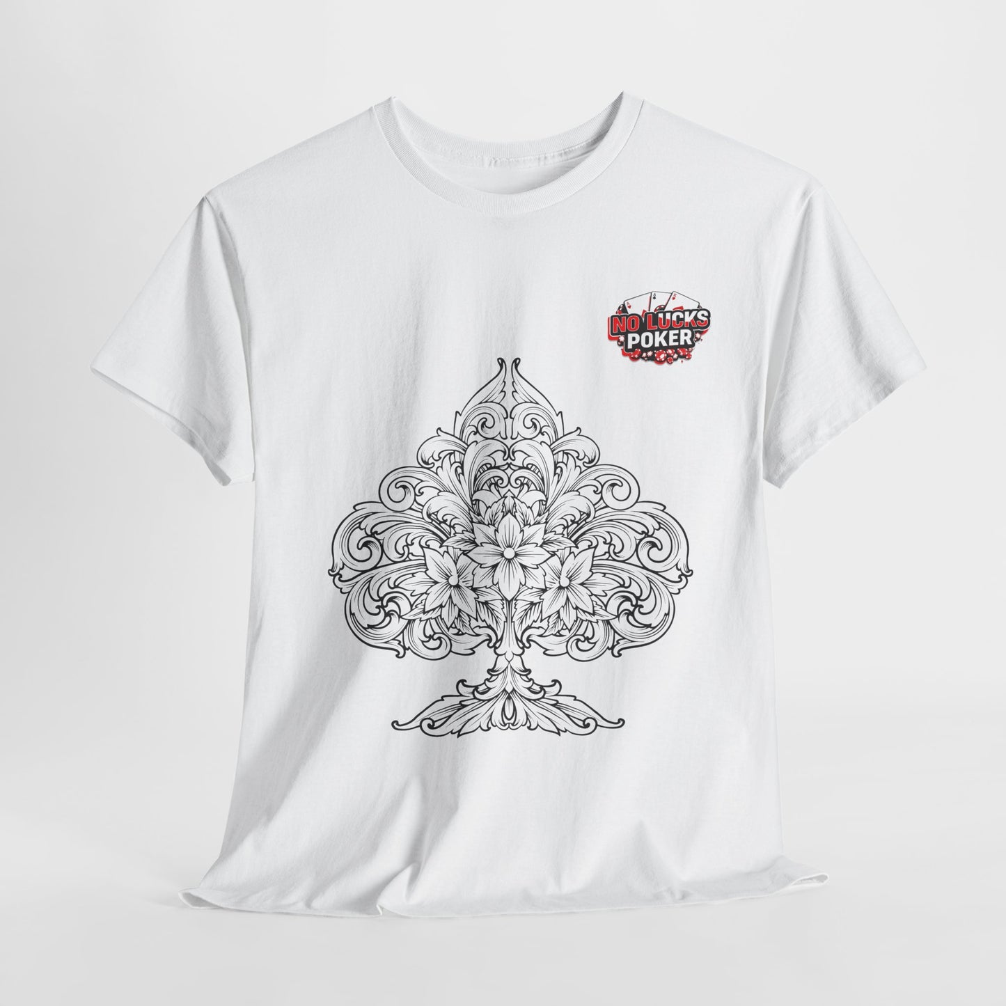 No Lucks Given – Spade Poker T-Shirt (Good Luck, All In)