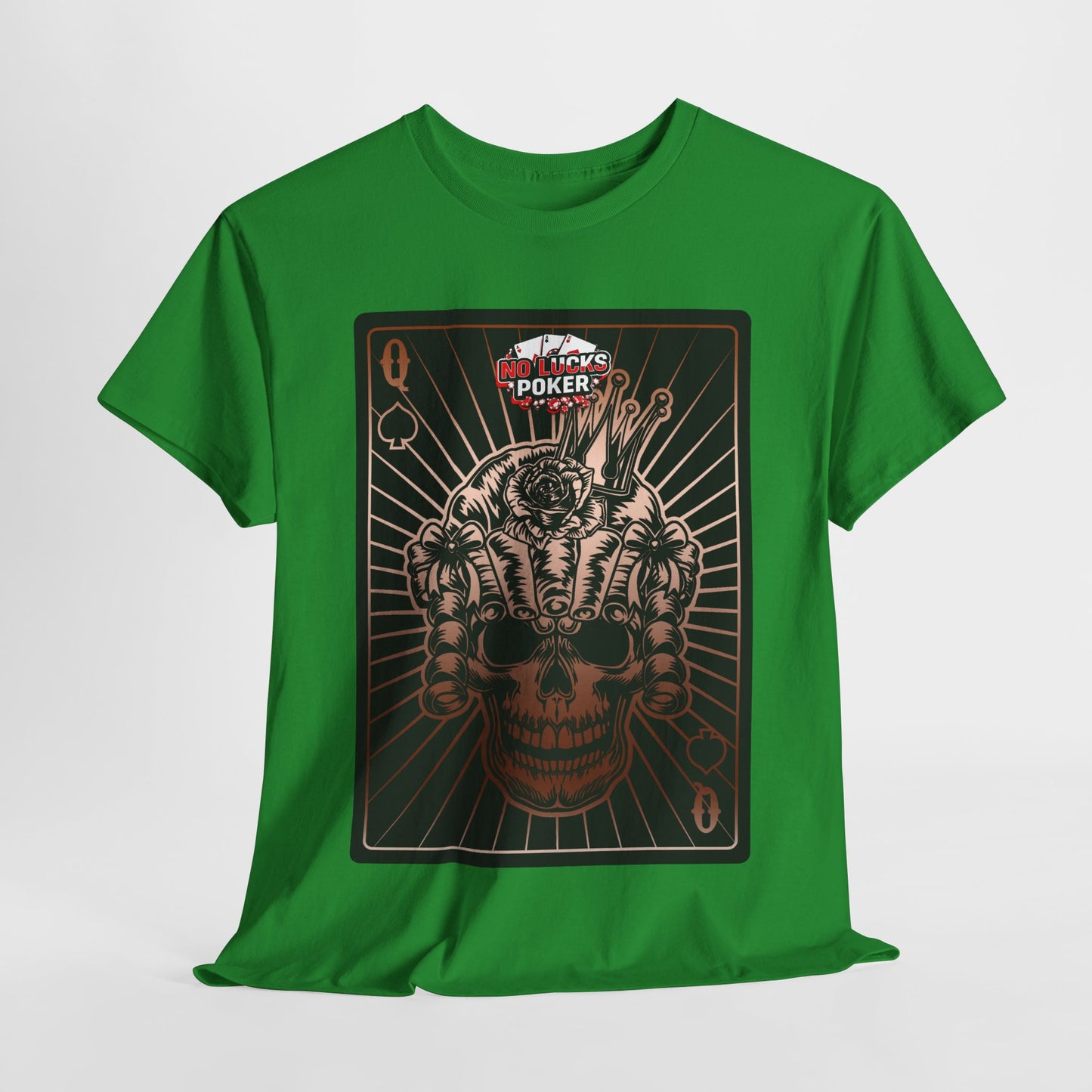 No Lucks Given – Angry Queen of Spades Poker Tee (Copper Edition)