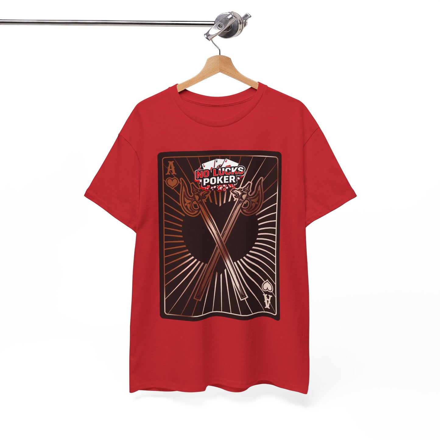 No Lucks Given: Ace of Hearts & Axes – Poker T-Shirt