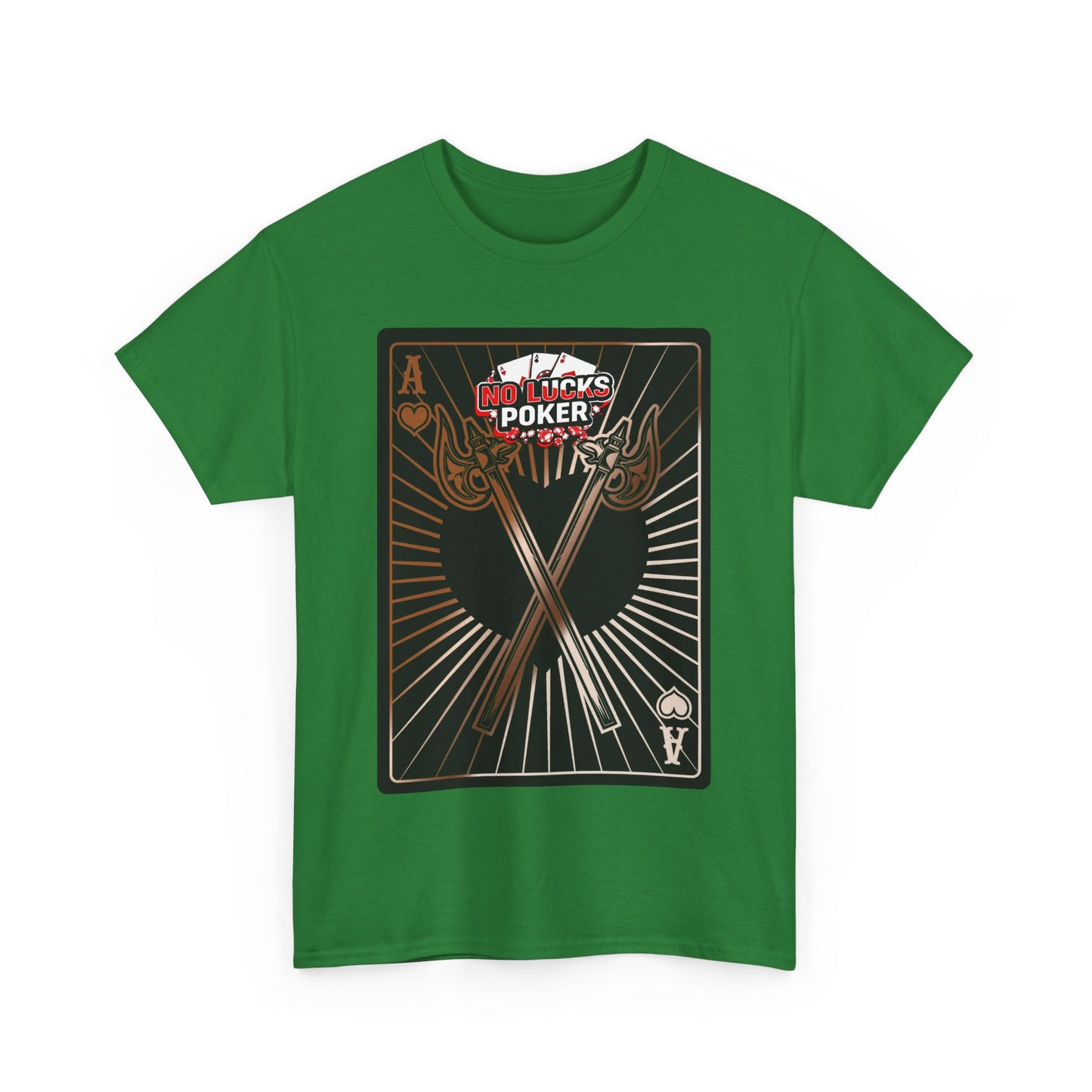 No Lucks Given: Ace of Hearts & Axes – Poker T-Shirt