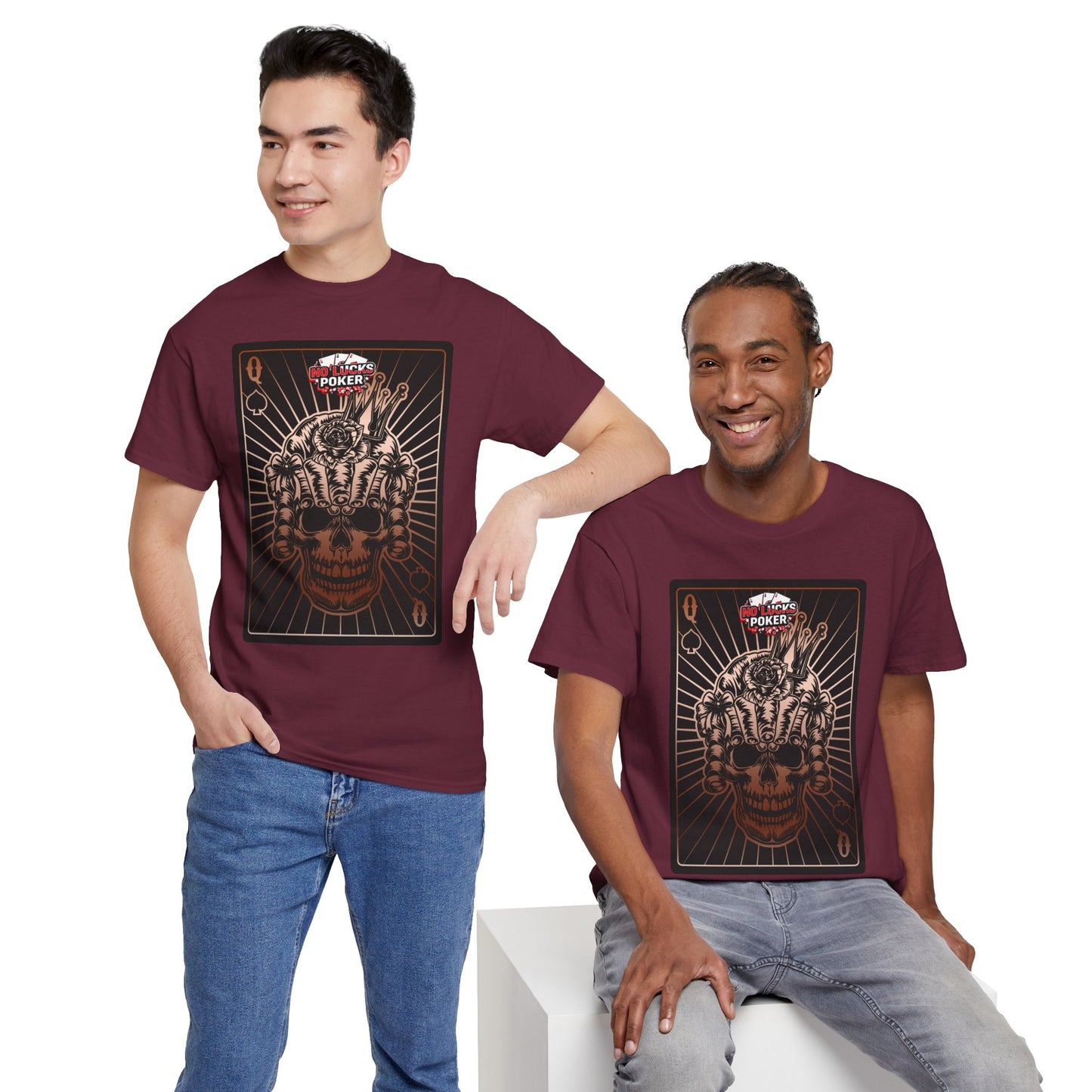 No Lucks Given – Angry Queen of Spades Poker Tee (Copper Edition)