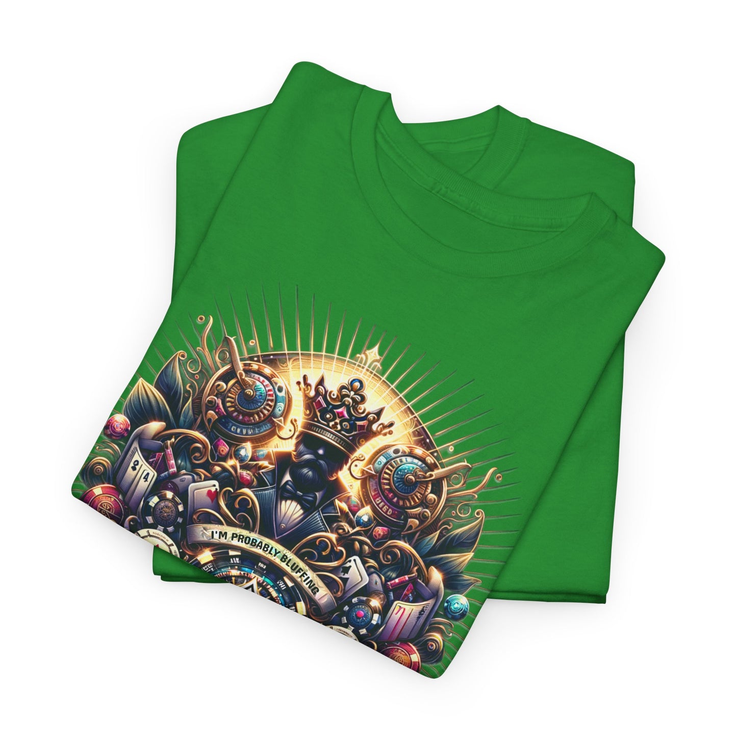 I'm Probably Bluffing unisex heavy cotton tee Poker Apparel