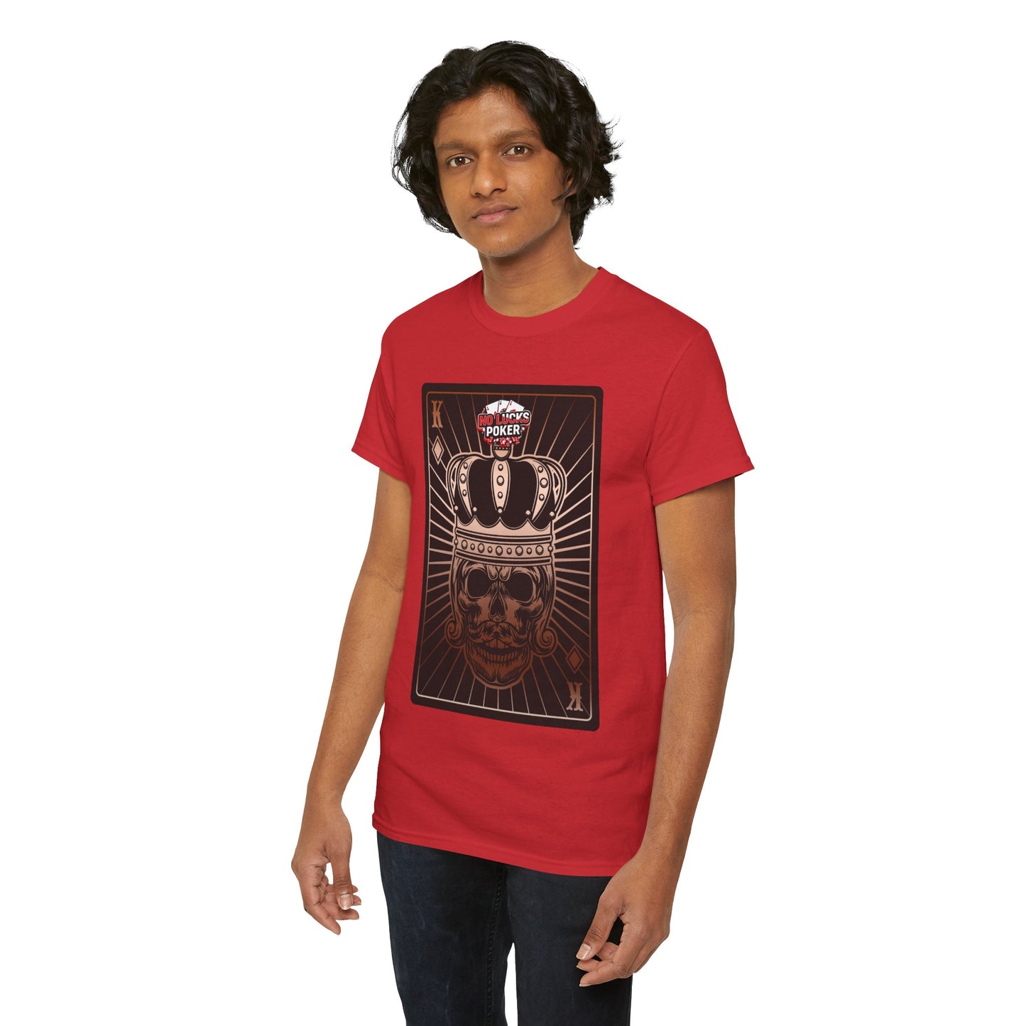 No Lucks Given Royal Skull King of Diamonds Copper Poker T-Shirt Must have Good Luck All-in
