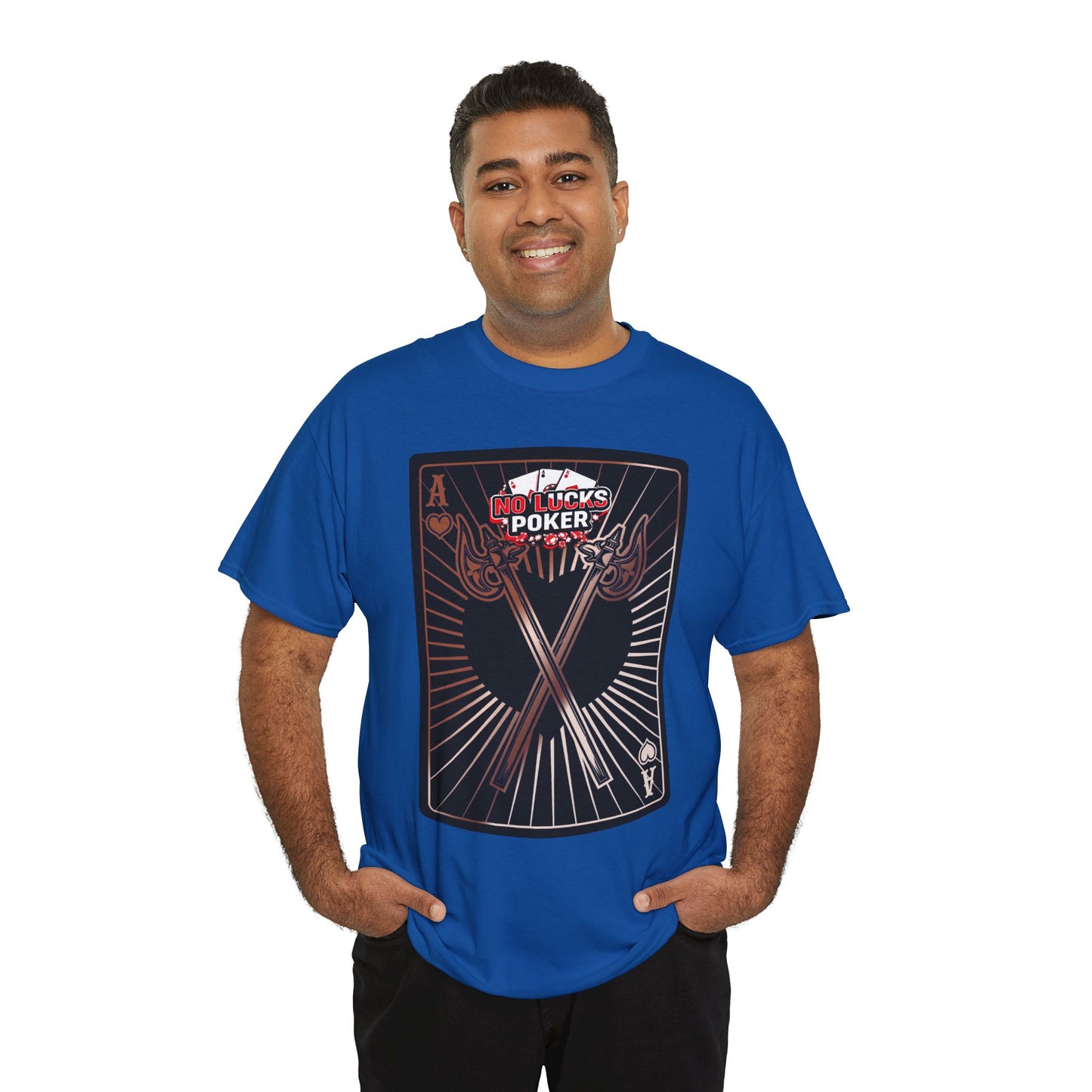 No Lucks Given: Ace of Hearts & Axes – Poker T-Shirt