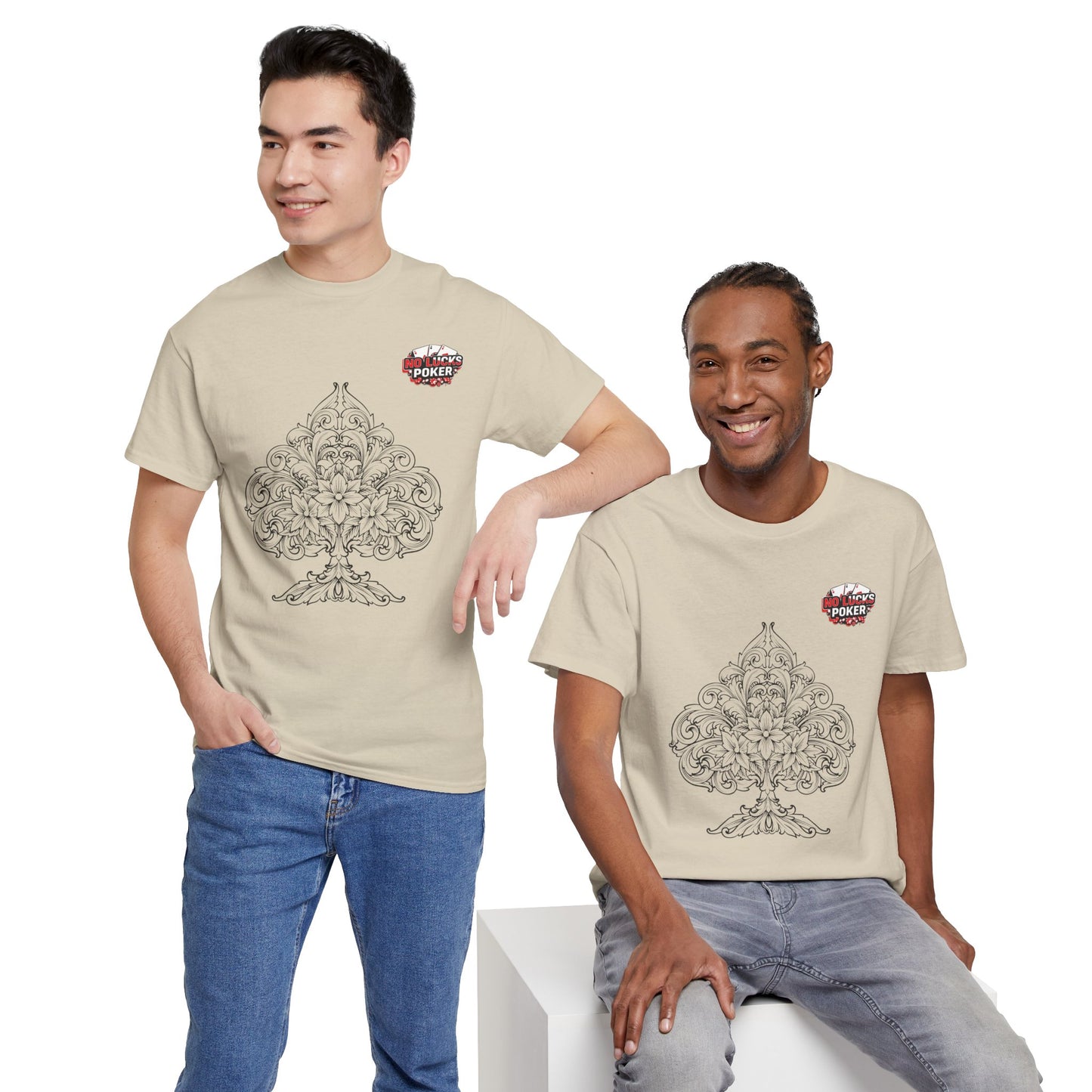 No Lucks Given – Spade Poker T-Shirt (Good Luck, All In)