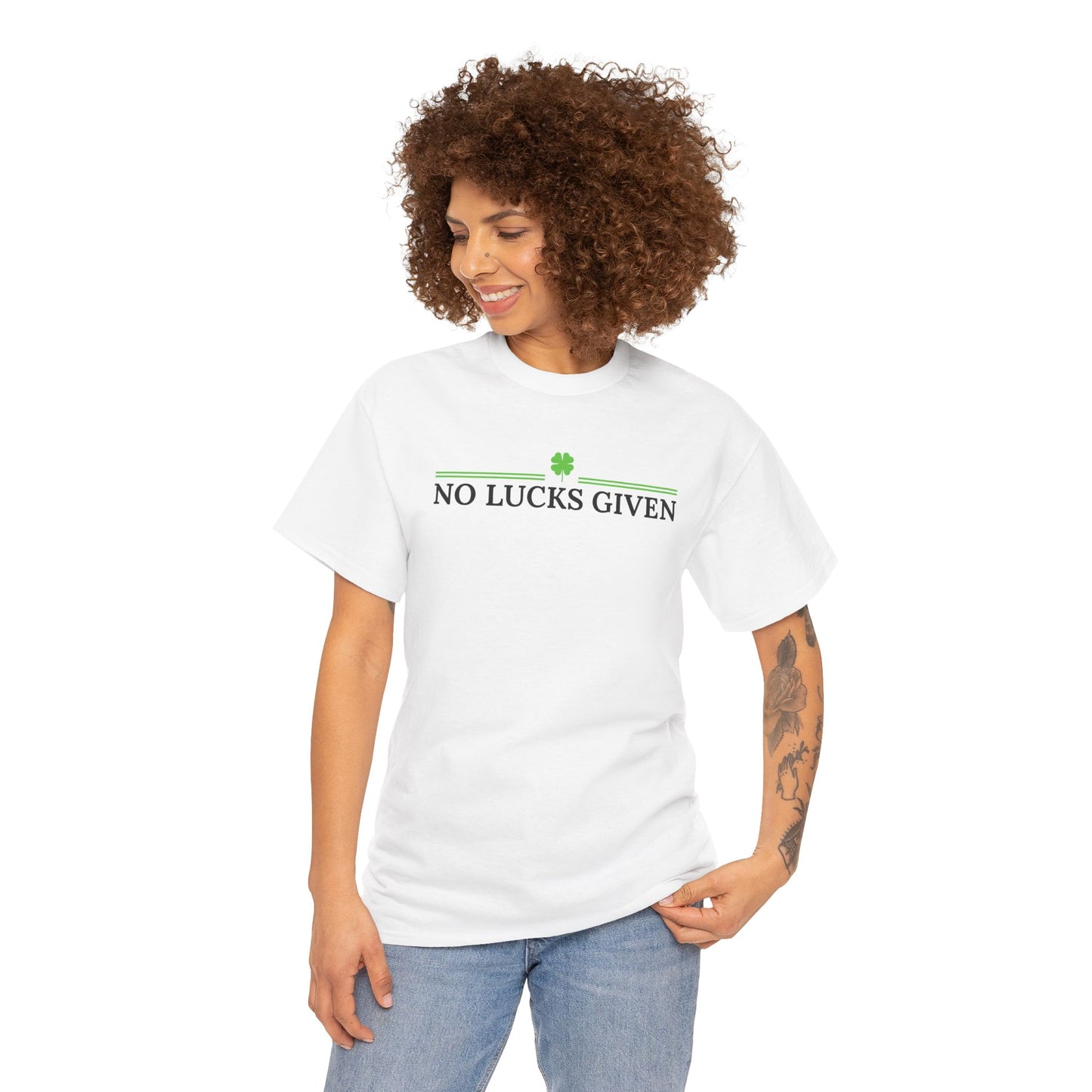 No Lucks Given – Classic Logo Poker Tee (Good Luck, All In)