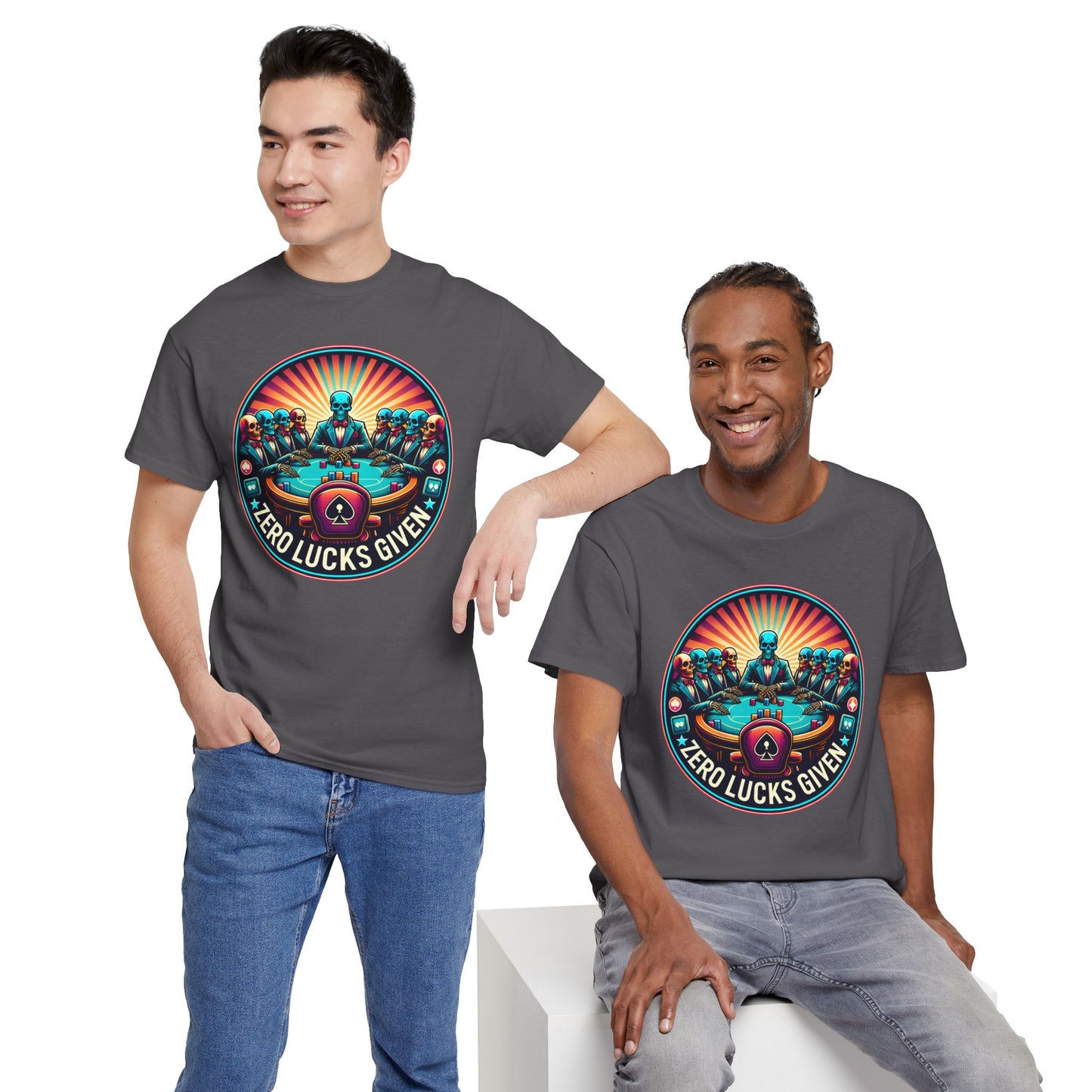 Zero Lucks Given unisex heavy cotton tee Poker Apparel