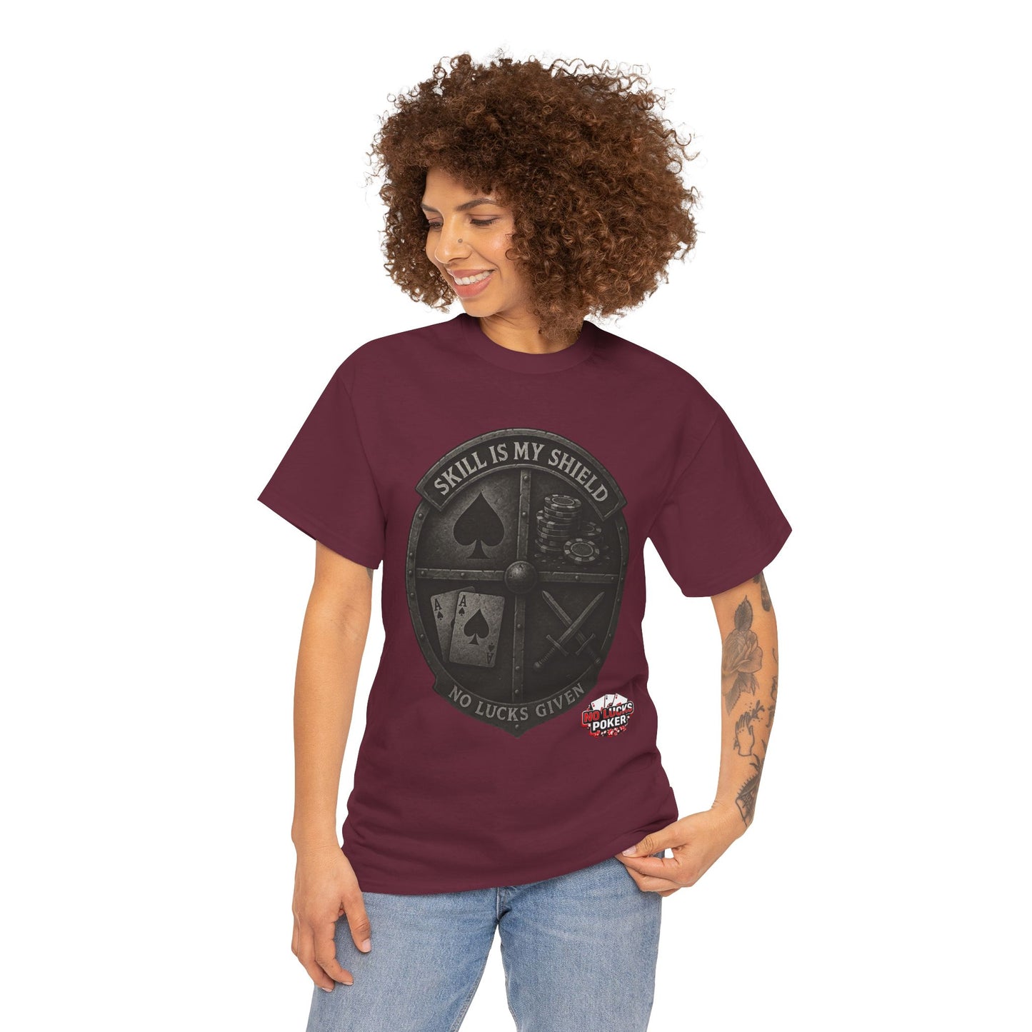 Stack or Shatter Poker T-Shirt | No Lucks Given – Skill Over Luck