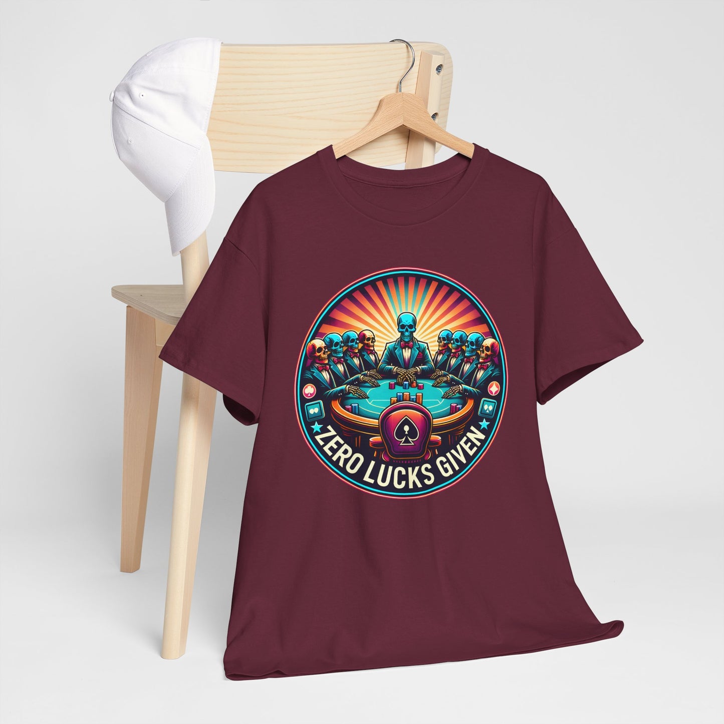 Zero Lucks Given unisex heavy cotton tee Poker Apparel