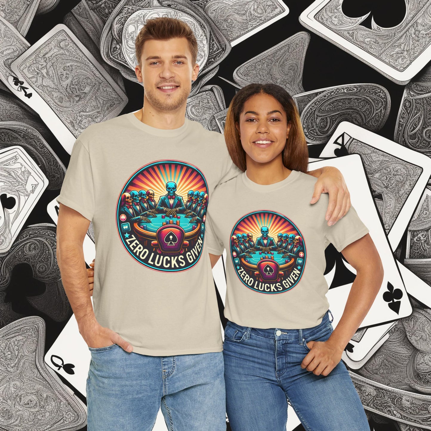Zero Lucks Given unisex heavy cotton tee Poker Apparel