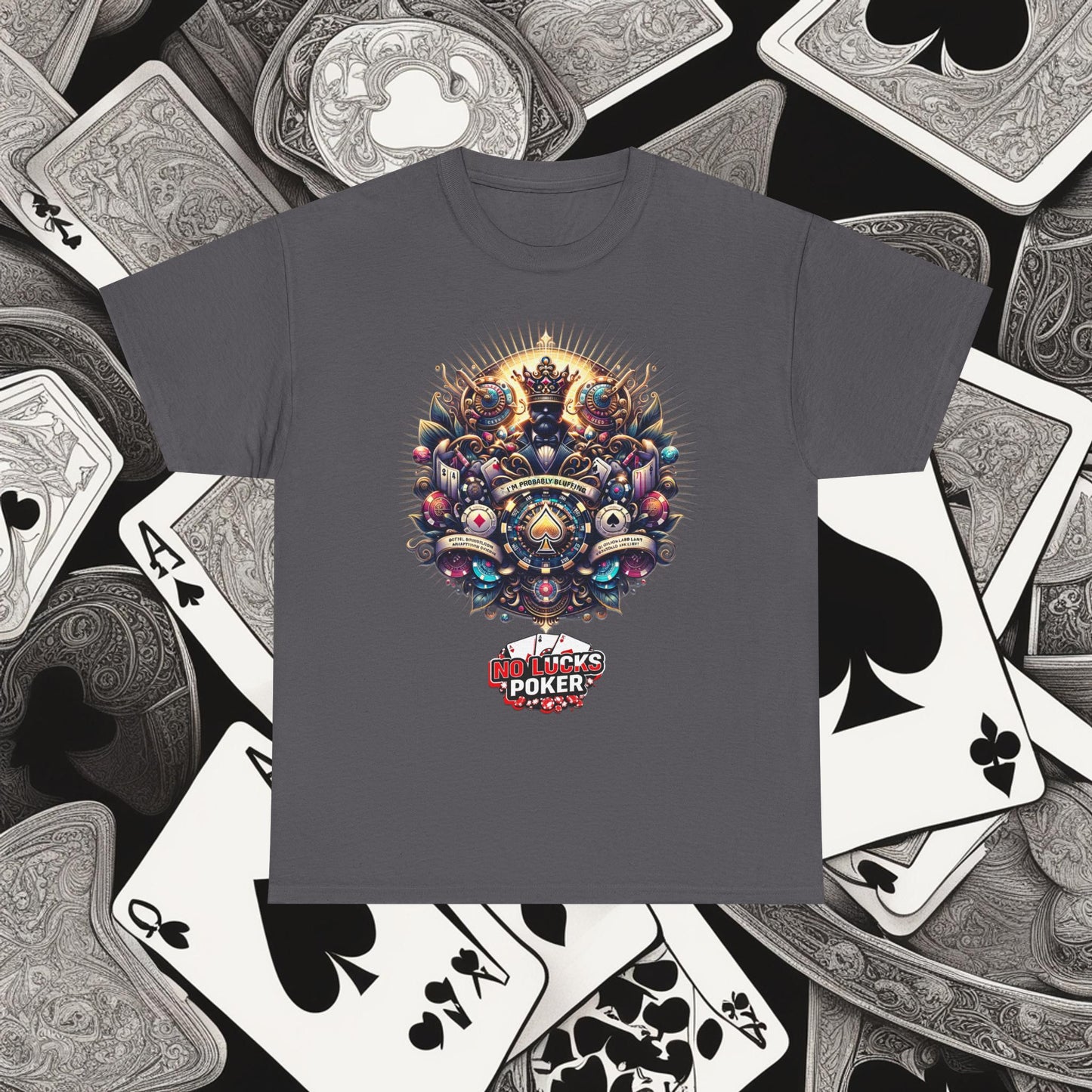 I'm Probably Bluffing unisex heavy cotton tee Poker Apparel