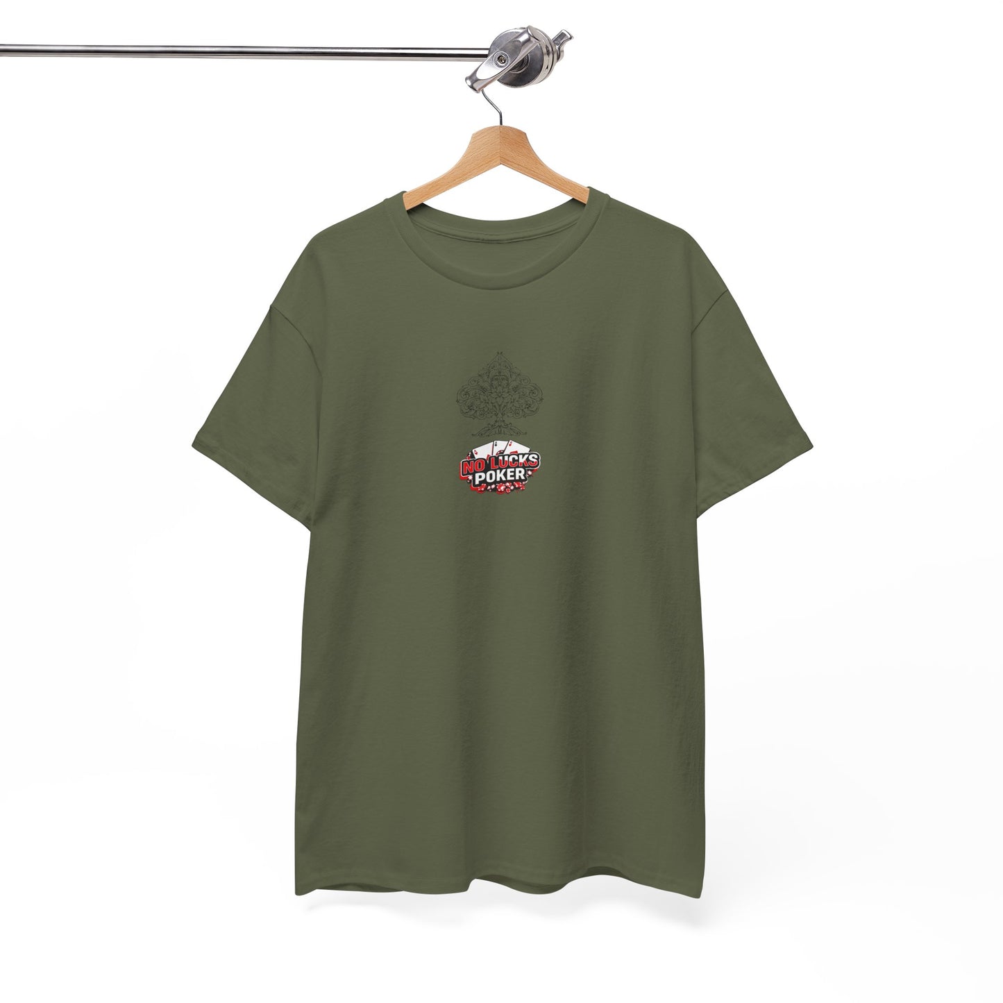 No Lucks Given Logo Poker T-Shirt | Built for Players, Not Luck