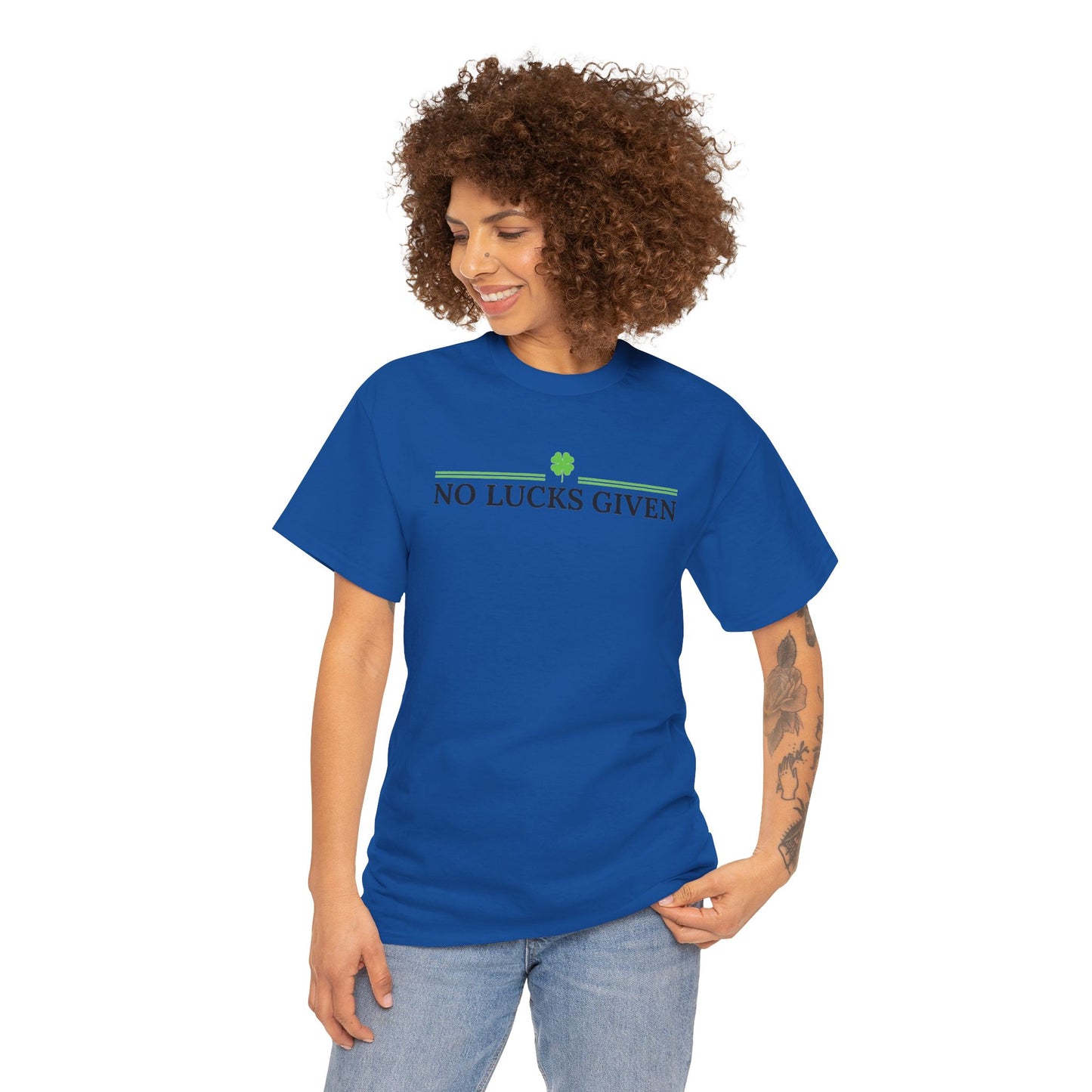 No Lucks Given – Classic Logo Poker Tee (Good Luck, All In)