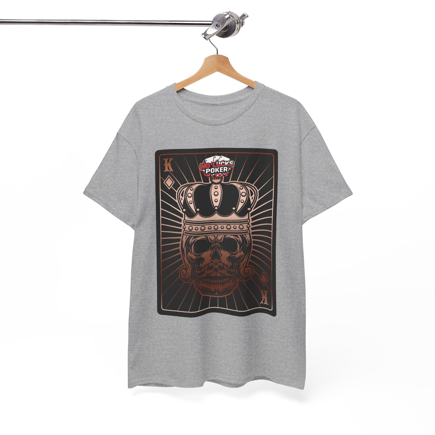 No Lucks Given Royal Skull King of Diamonds Copper Poker T-Shirt Must have Good Luck All-in