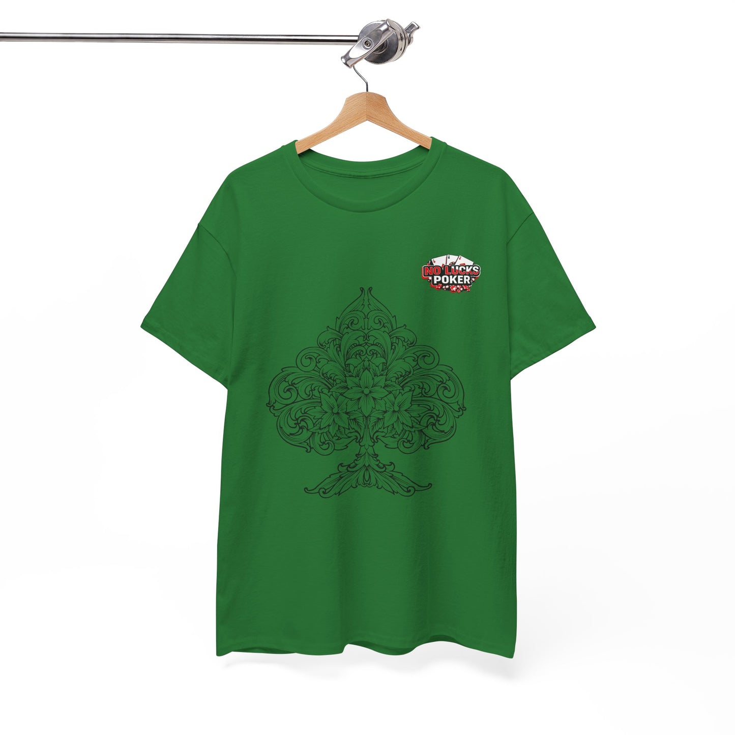 No Lucks Given – Spade Poker T-Shirt (Good Luck, All In)