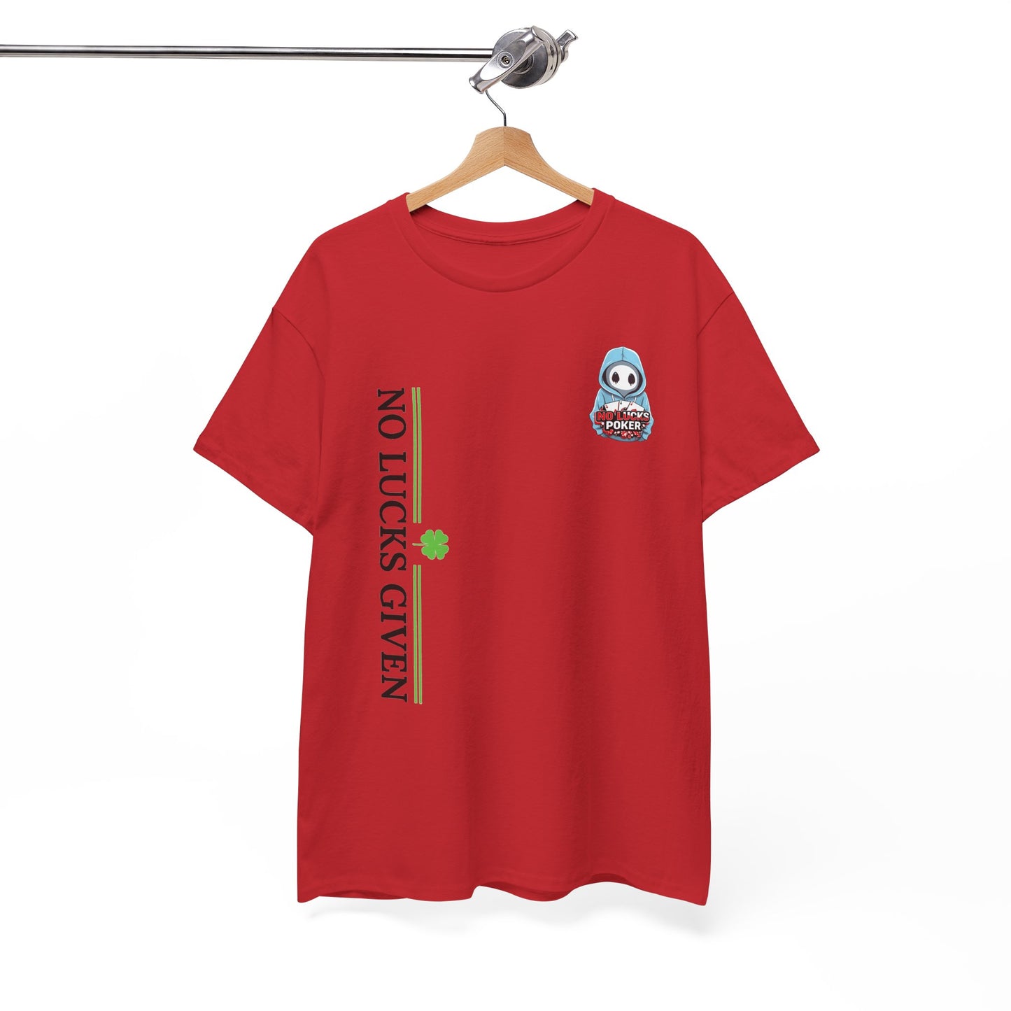 No Lucks Given – Ghost Logo Poker T-Shirt | Stealth Blackout Style
