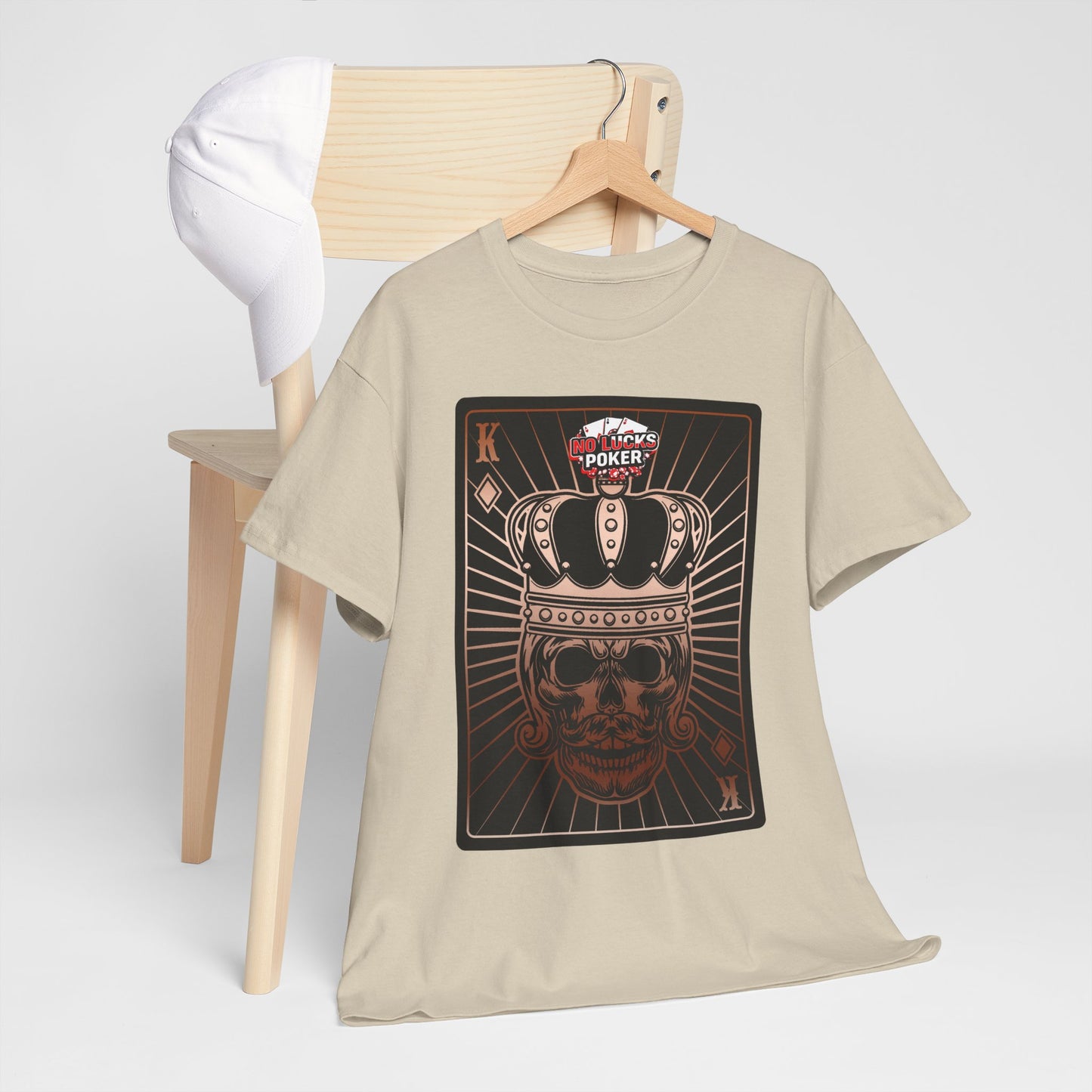 No Lucks Given Royal Skull King of Diamonds Copper Poker T-Shirt Must have Good Luck All-in