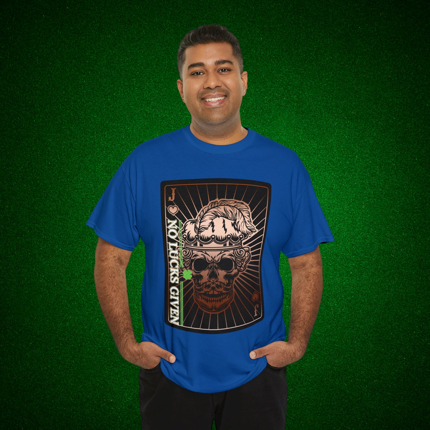 No Lucks Given Angry Jack of Hearts Copper Poker T-Shirt Must have Good Luck All-in
