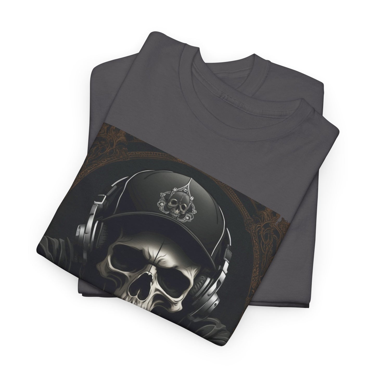 No Lucks Given – Hoodie Skull & Headphones Poker Tee