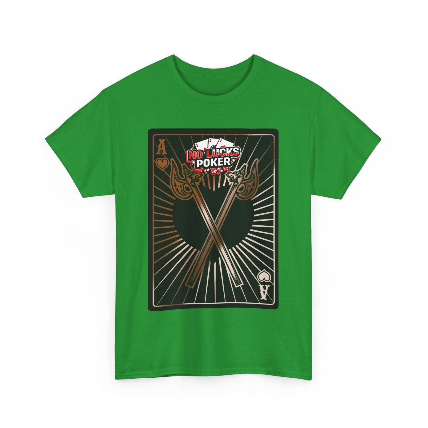 No Lucks Given: Ace of Hearts & Axes – Poker T-Shirt