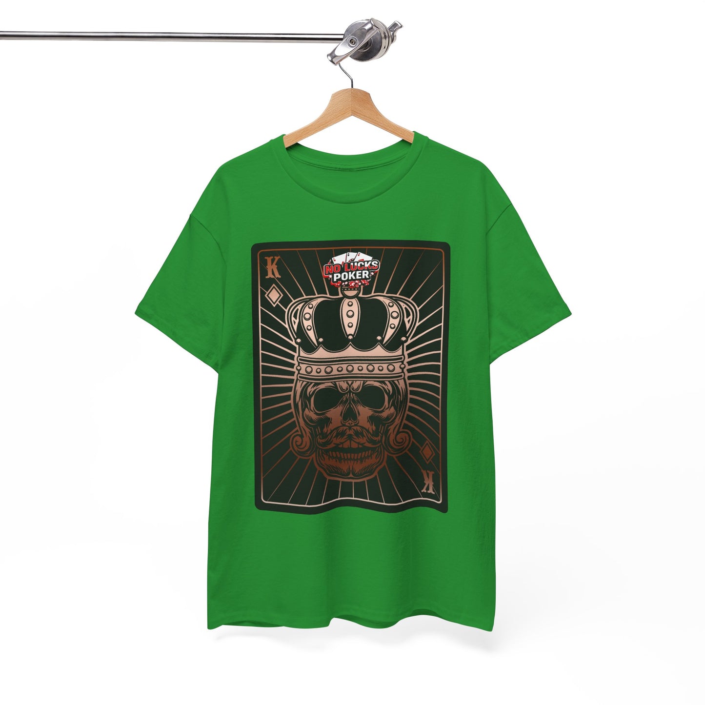 No Lucks Given Royal Skull King of Diamonds Copper Poker T-Shirt Must have Good Luck All-in