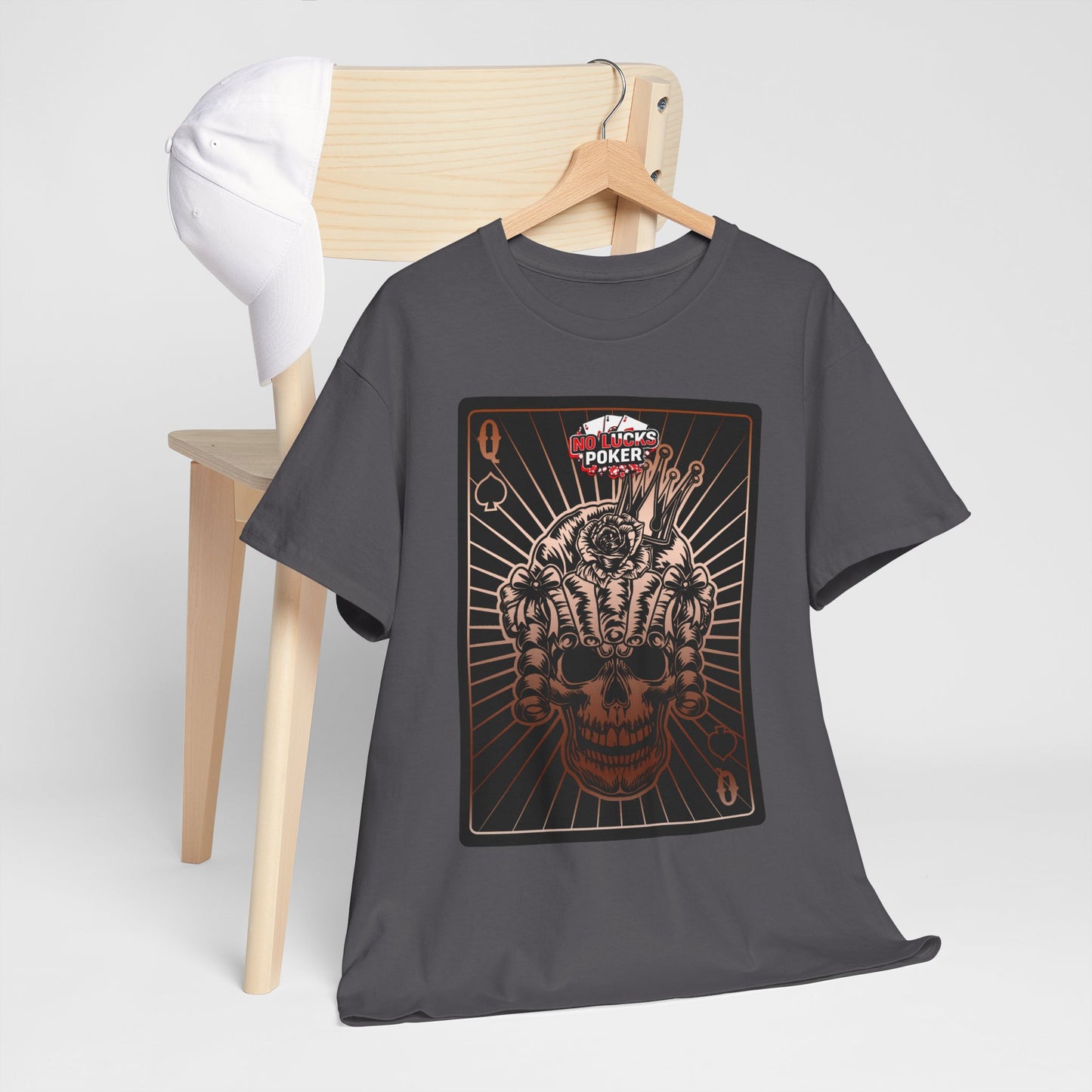 No Lucks Given – Angry Queen of Spades Poker Tee (Copper Edition)