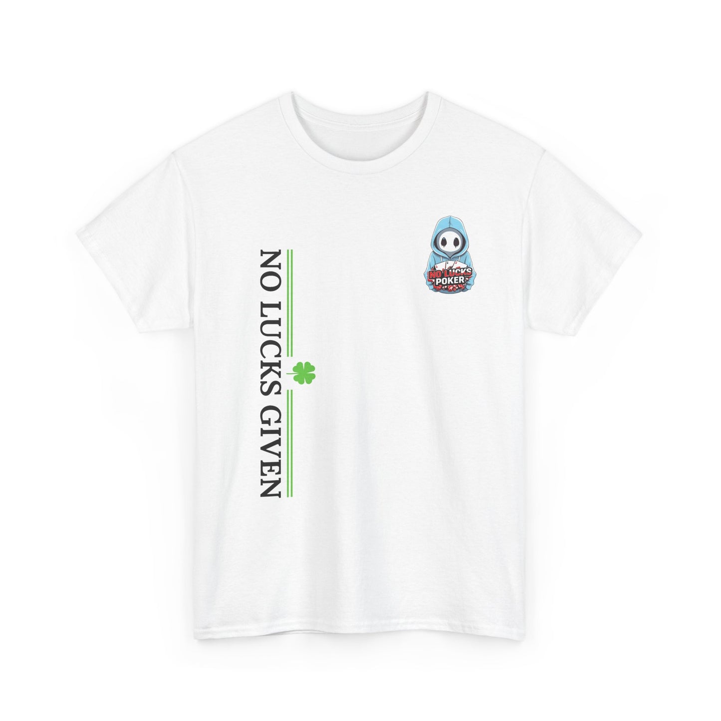 No Lucks Given – Ghost Logo Poker T-Shirt | Stealth Blackout Style