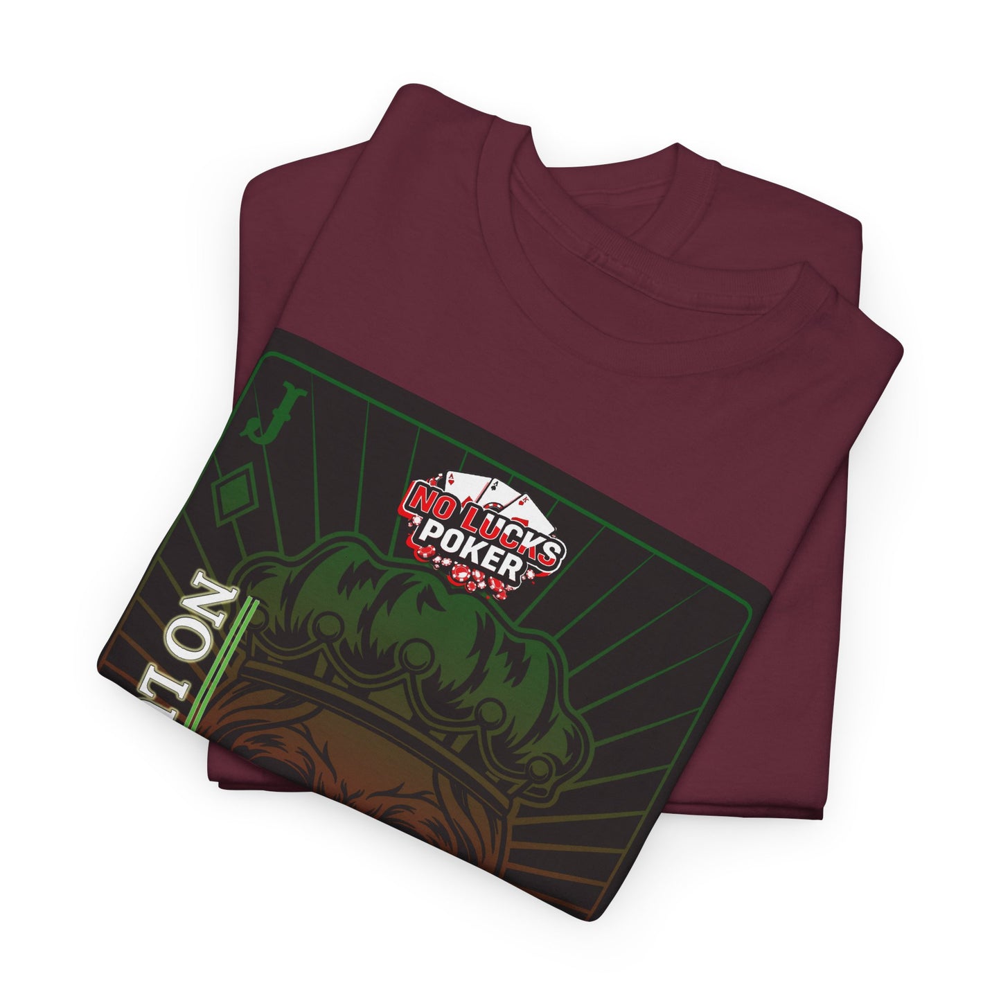 No Lucks Given – Jack Skull Crown Poker Tee (Green & Red Edition)
