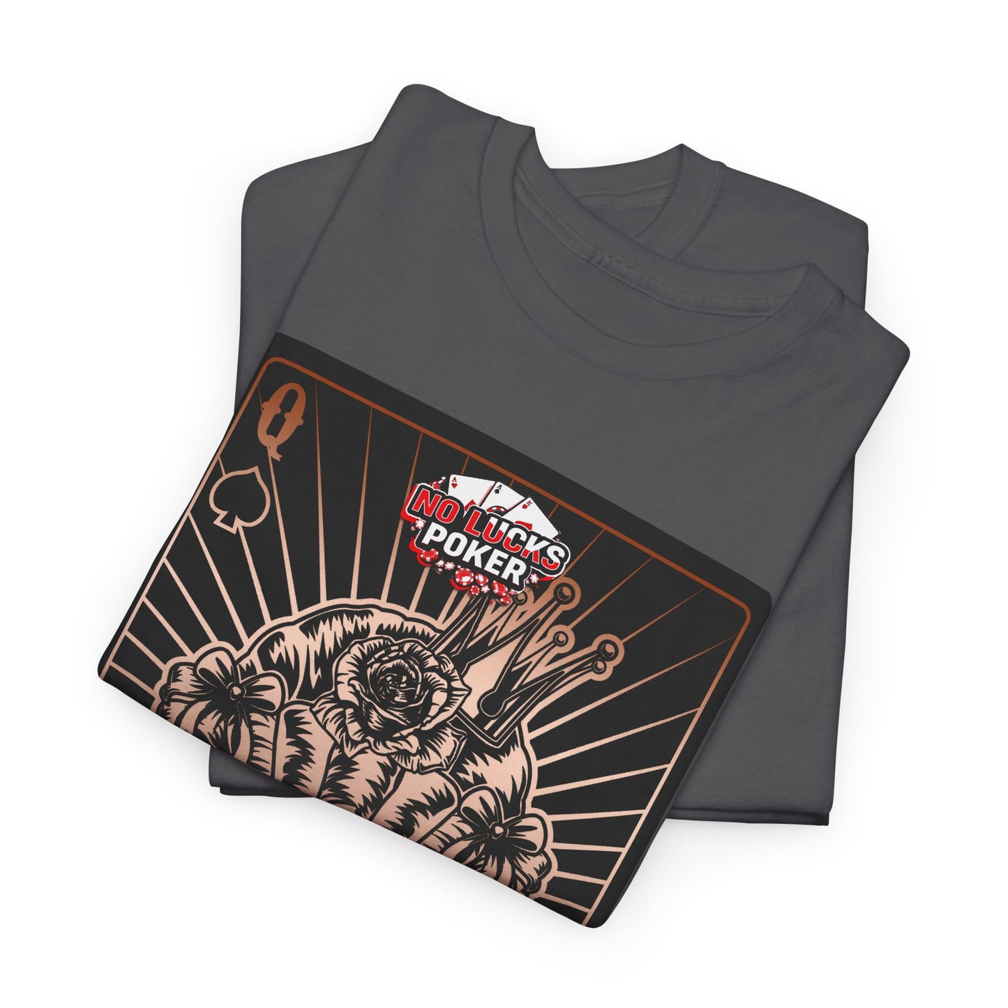 No Lucks Given – Angry Queen of Spades Poker Tee (Copper Edition)