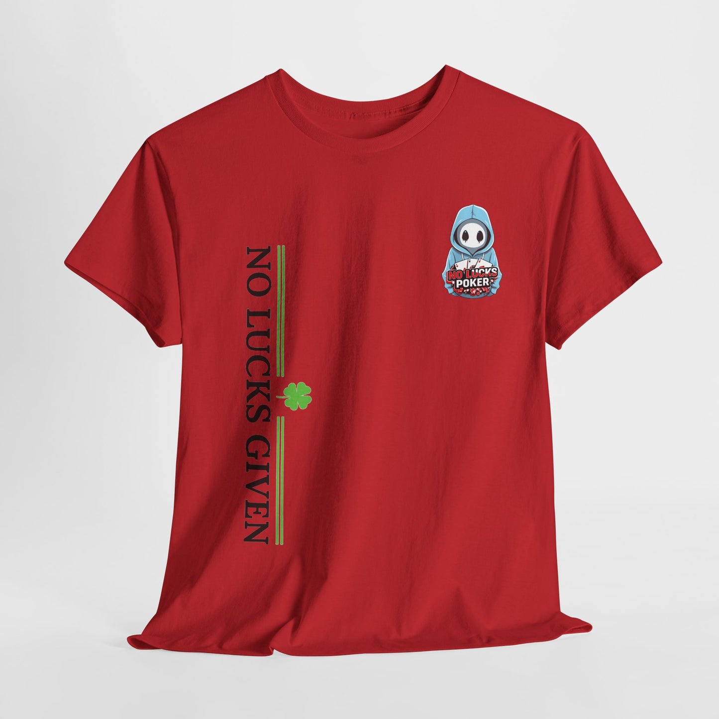 No Lucks Given – Ghost Logo Poker T-Shirt | Stealth Blackout Style
