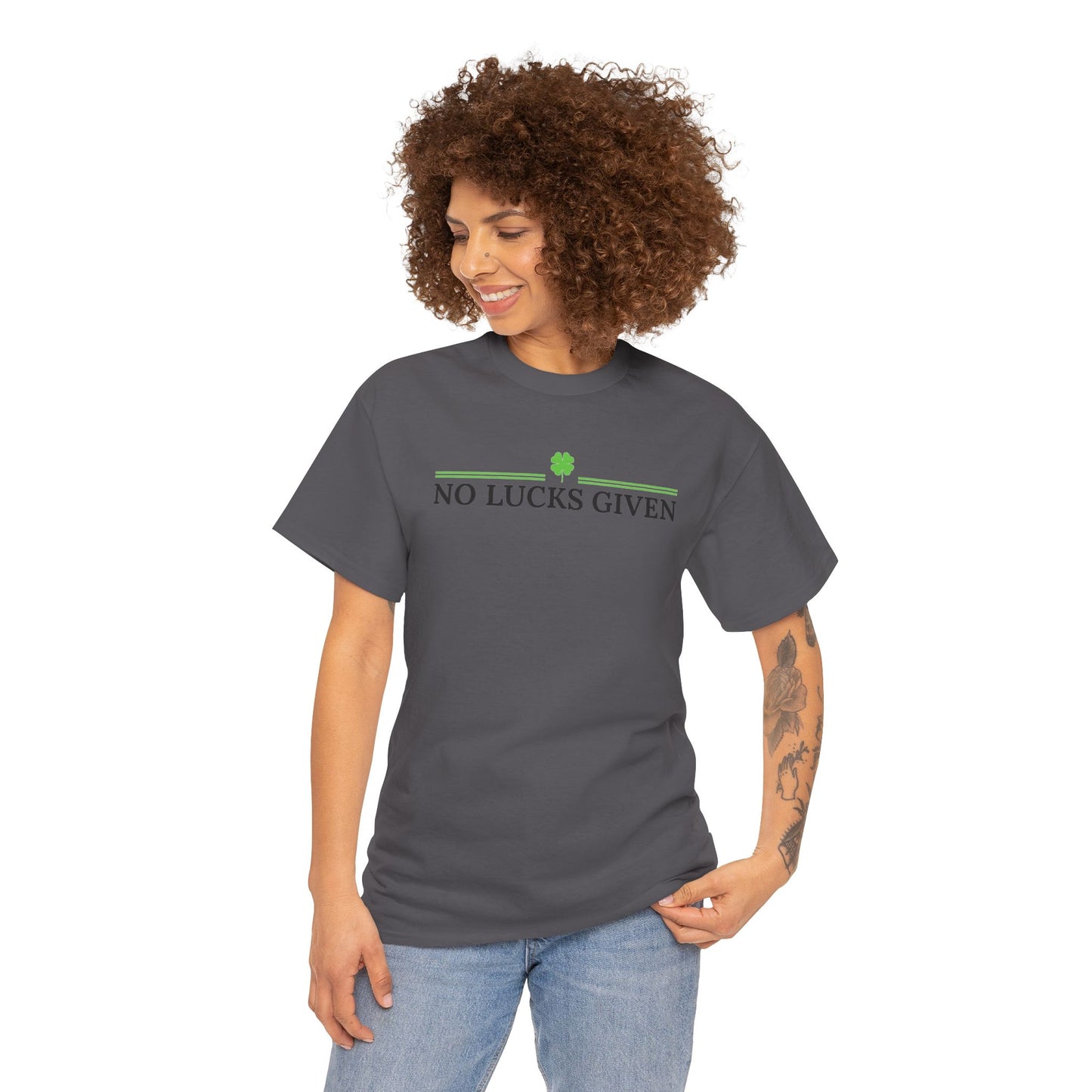 No Lucks Given – Classic Logo Poker Tee (Good Luck, All In)