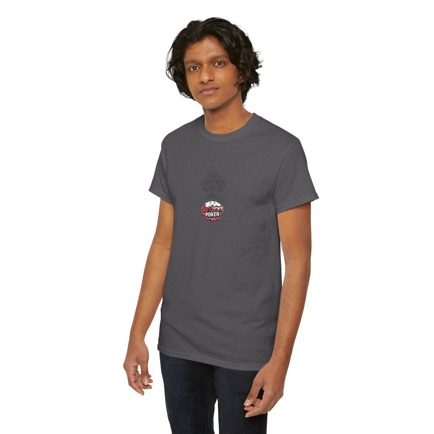 No Lucks Given Logo Poker T-Shirt | Built for Players, Not Luck