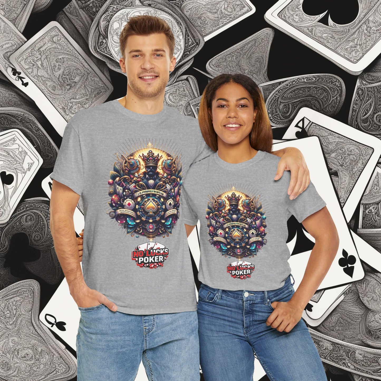 I'm Probably Bluffing unisex heavy cotton tee Poker Apparel
