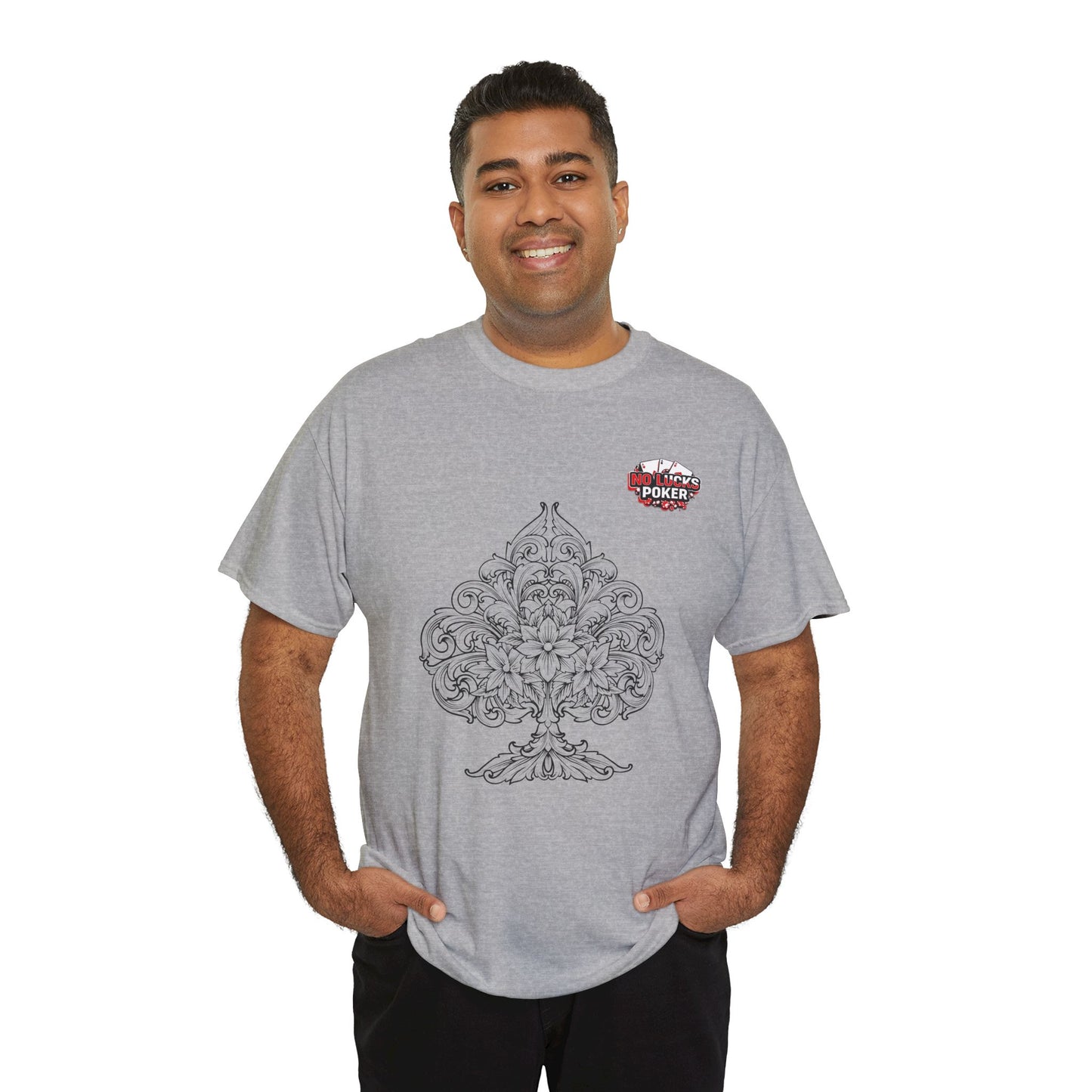 No Lucks Given – Spade Poker T-Shirt (Good Luck, All In)