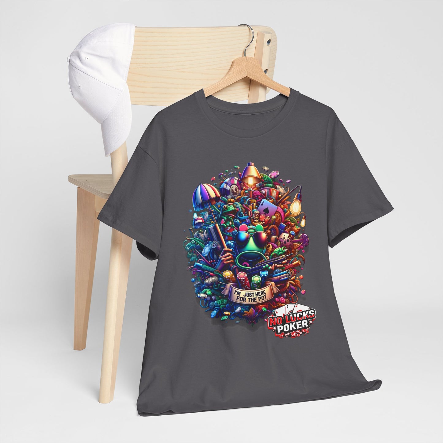 I'm Just here for the Pot unisex heavy cotton tee Poker Apparel