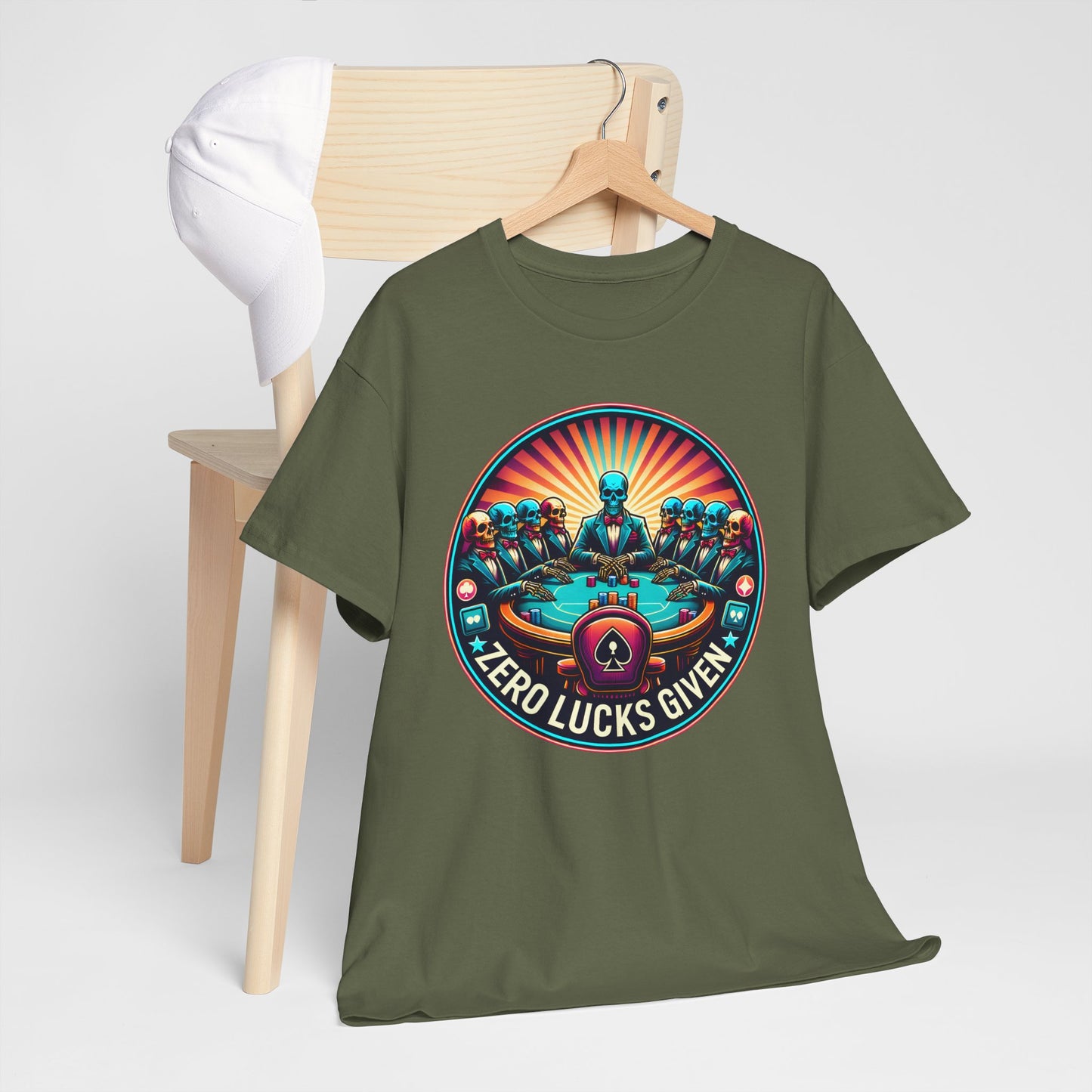 Zero Lucks Given unisex heavy cotton tee Poker Apparel