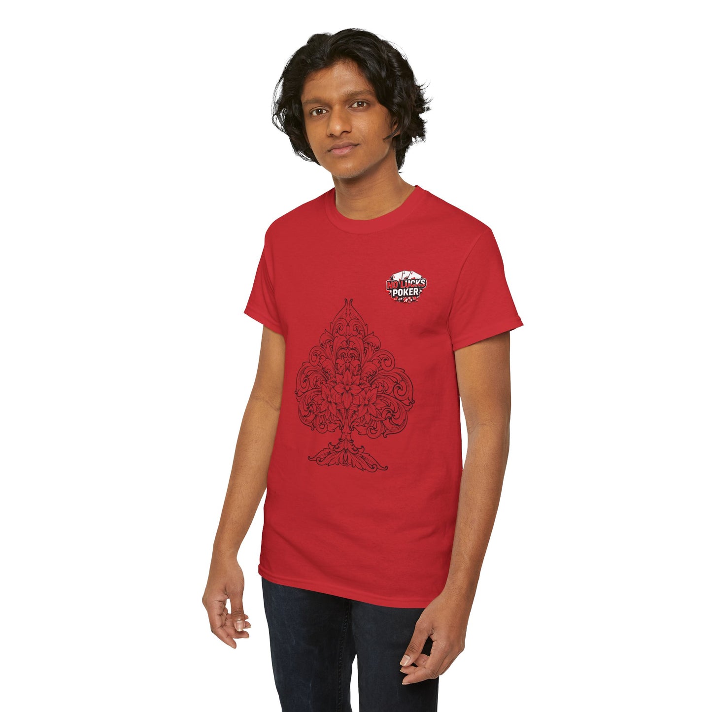 No Lucks Given – Spade Poker T-Shirt (Good Luck, All In)