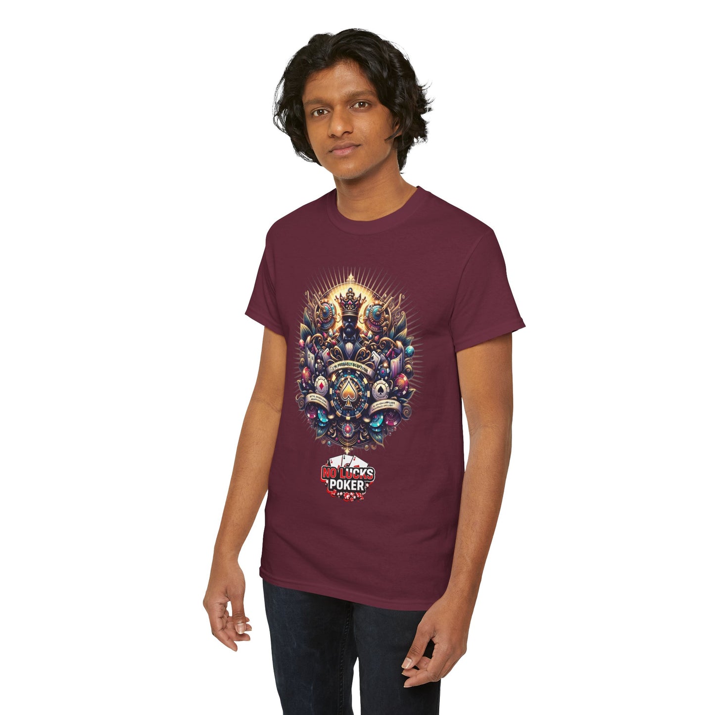 I'm Probably Bluffing unisex heavy cotton tee Poker Apparel
