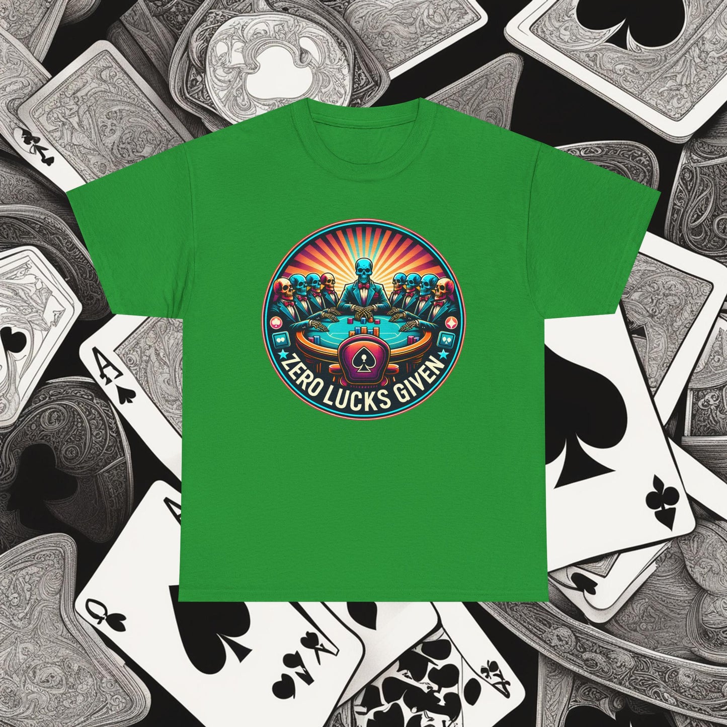 Zero Lucks Given unisex heavy cotton tee Poker Apparel