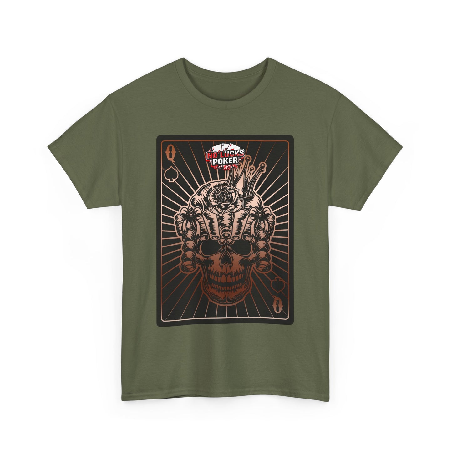 No Lucks Given – Angry Queen of Spades Poker Tee (Copper Edition)