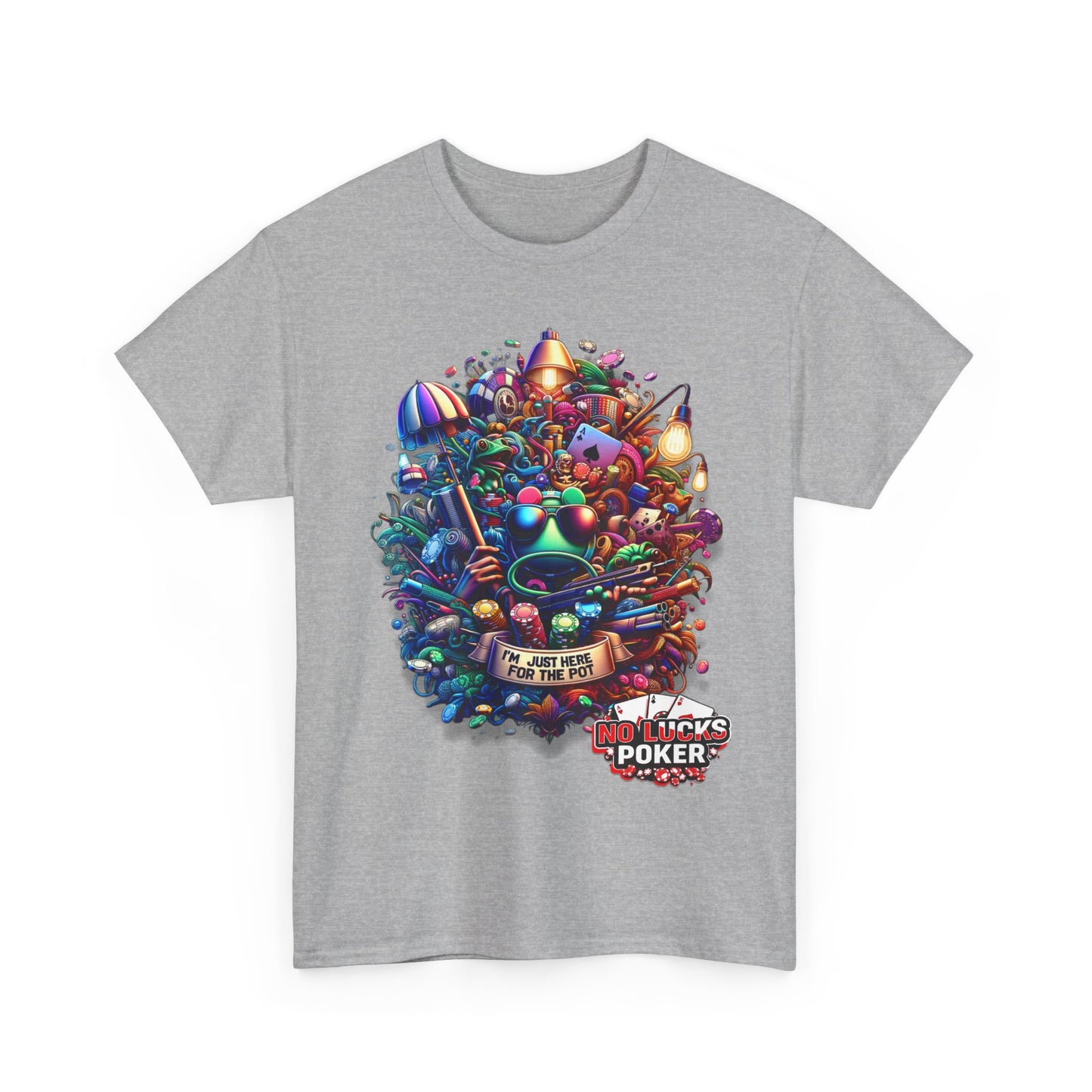 I'm Just here for the Pot unisex heavy cotton tee Poker Apparel