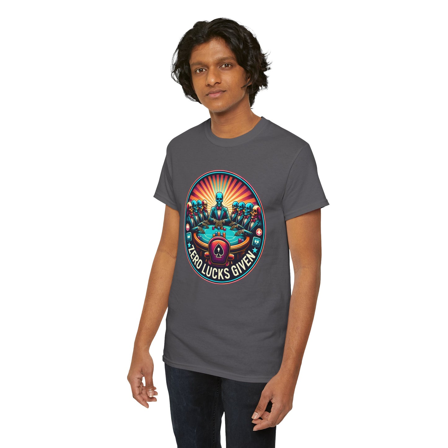 Zero Lucks Given unisex heavy cotton tee Poker Apparel