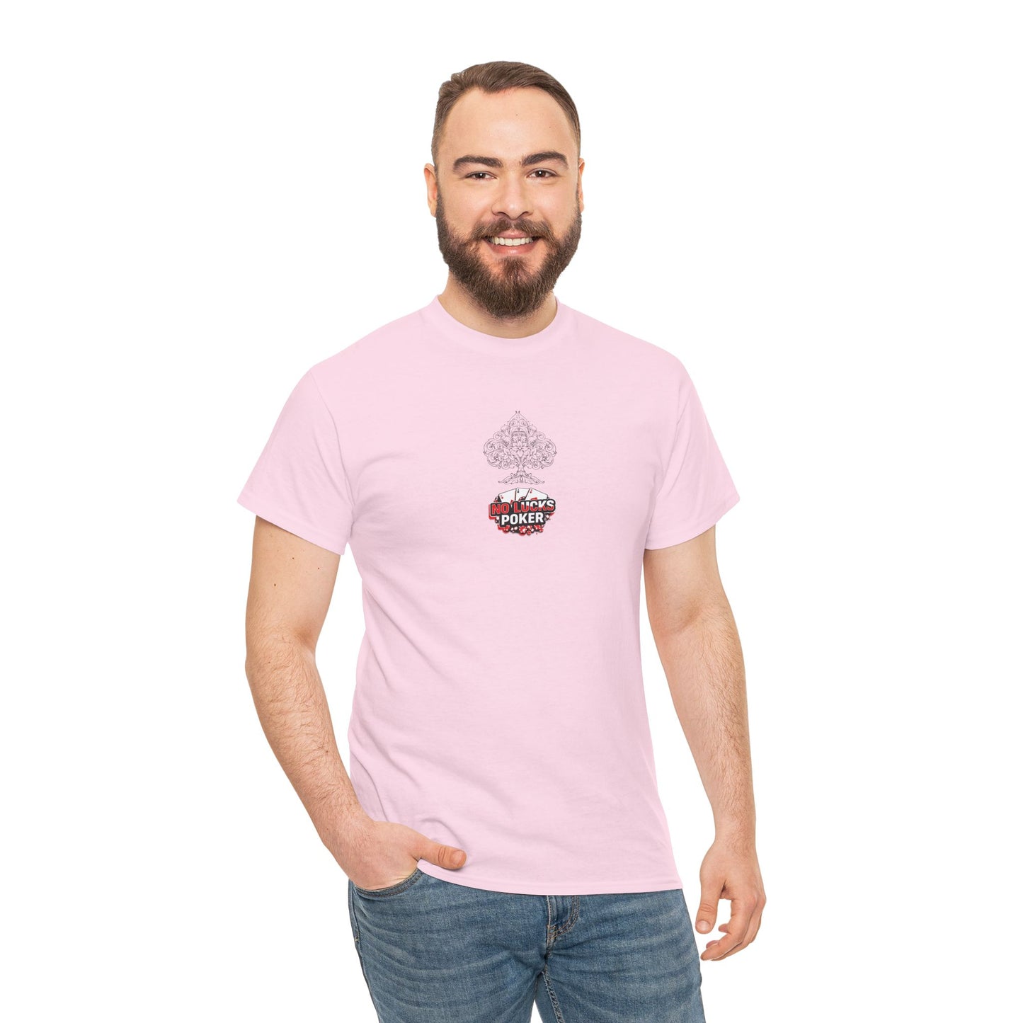 No Lucks Given Logo Poker T-Shirt | Built for Players, Not Luck