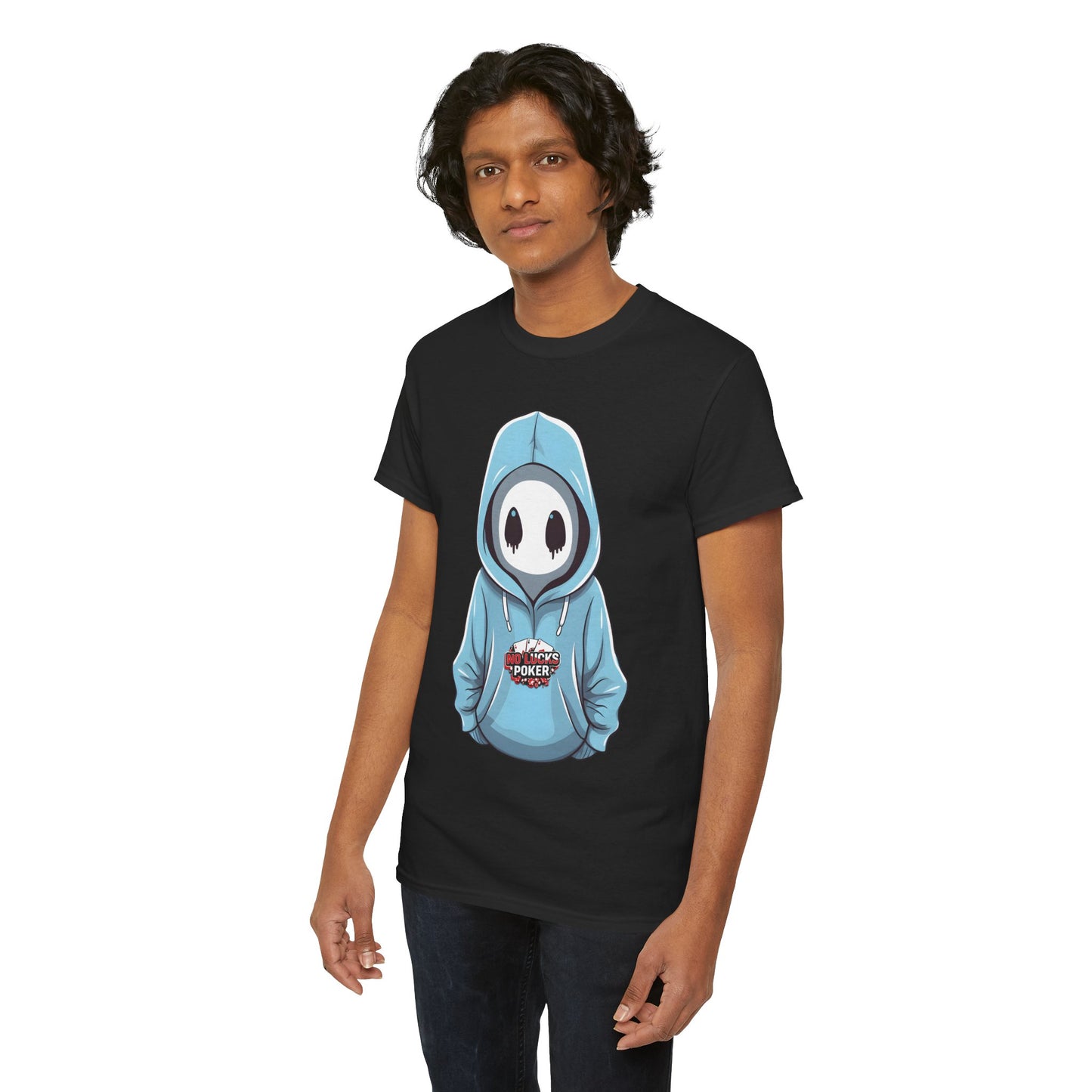 No Lucks Given – Mysterious Hoodie Player Poker Tee