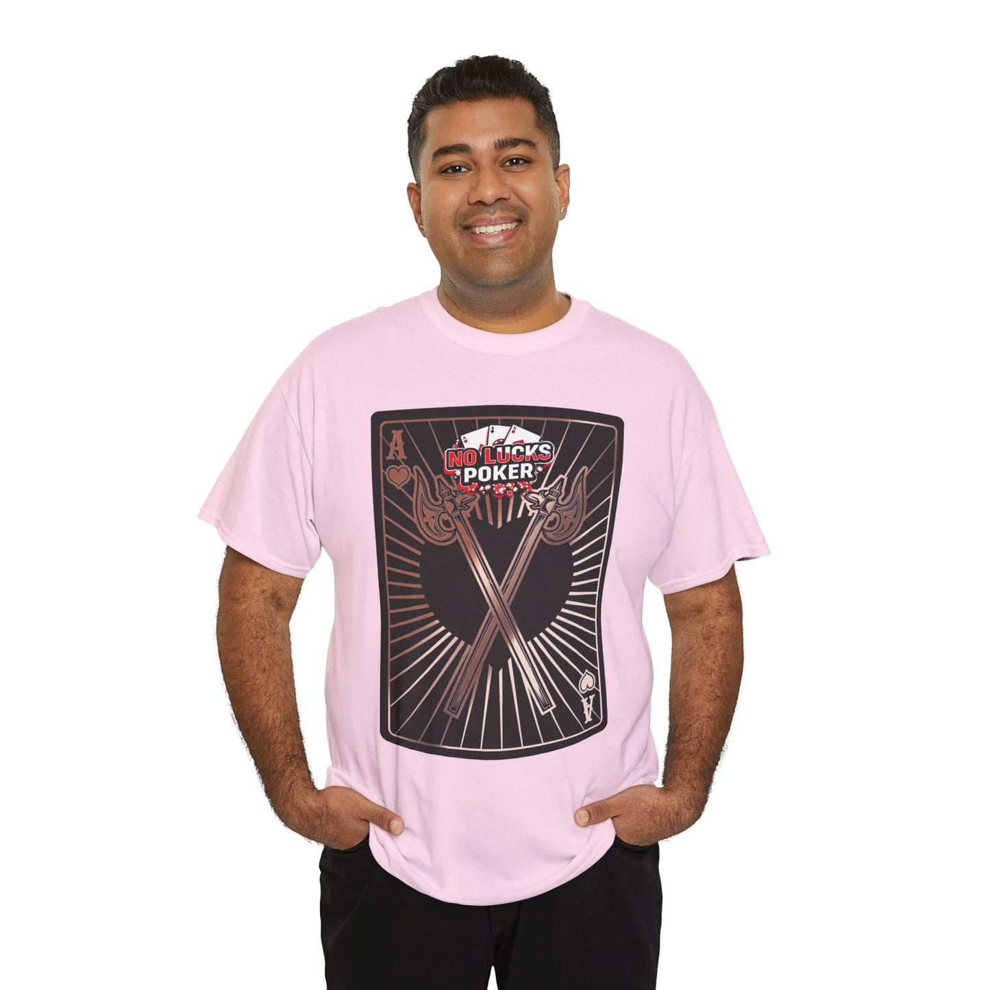 No Lucks Given: Ace of Hearts & Axes – Poker T-Shirt