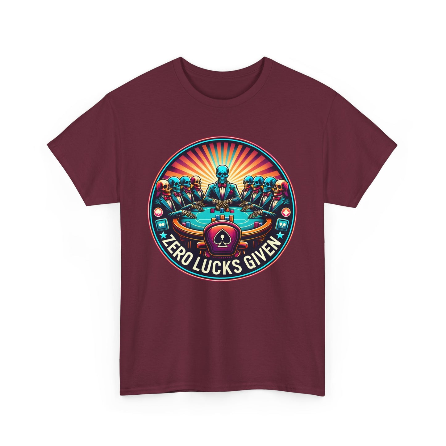 Zero Lucks Given unisex heavy cotton tee Poker Apparel