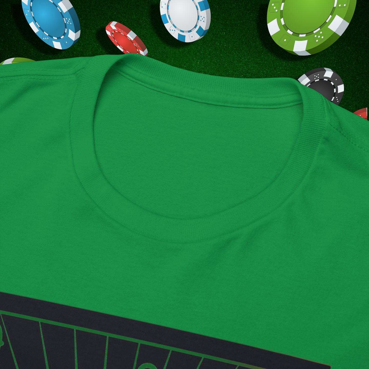 No Lucks Given Angry Queen of Clubs Green Red Poker T-Shirt Must have Good Luck All-in