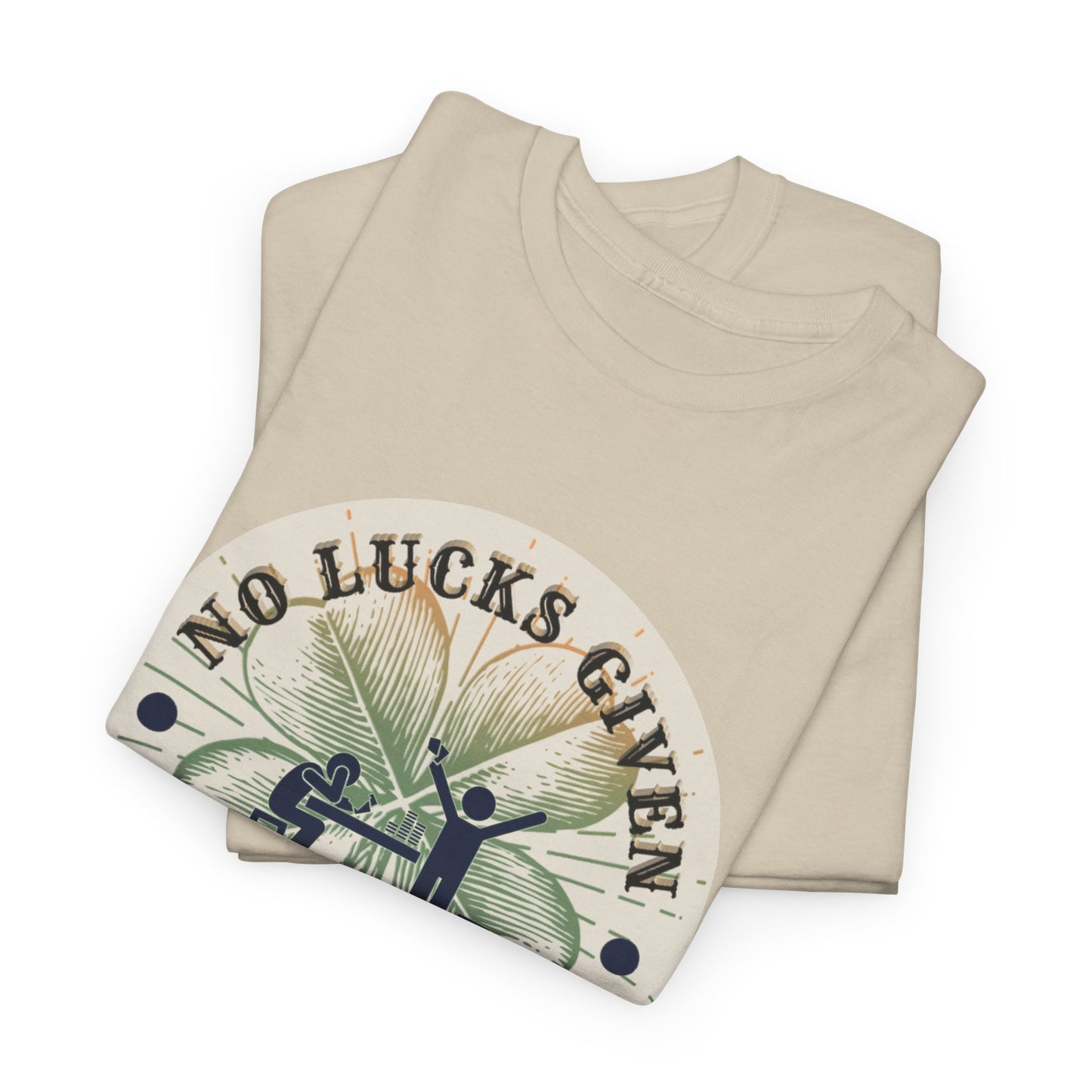 No Lucks Given – Large Clover Poker T-Shirt | Skill Over Luck